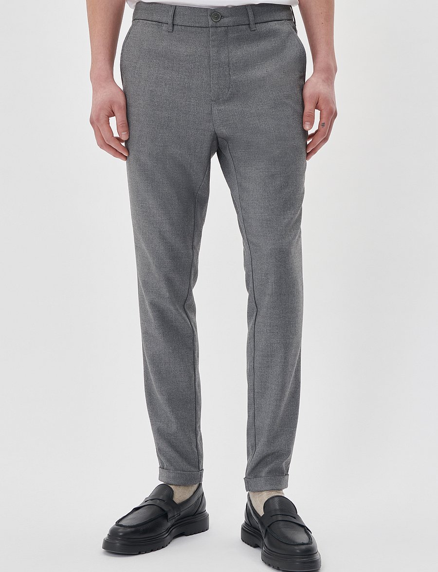 Matinique - MAliam Pant - Ülikonnapüksid - medium grey melange - 0