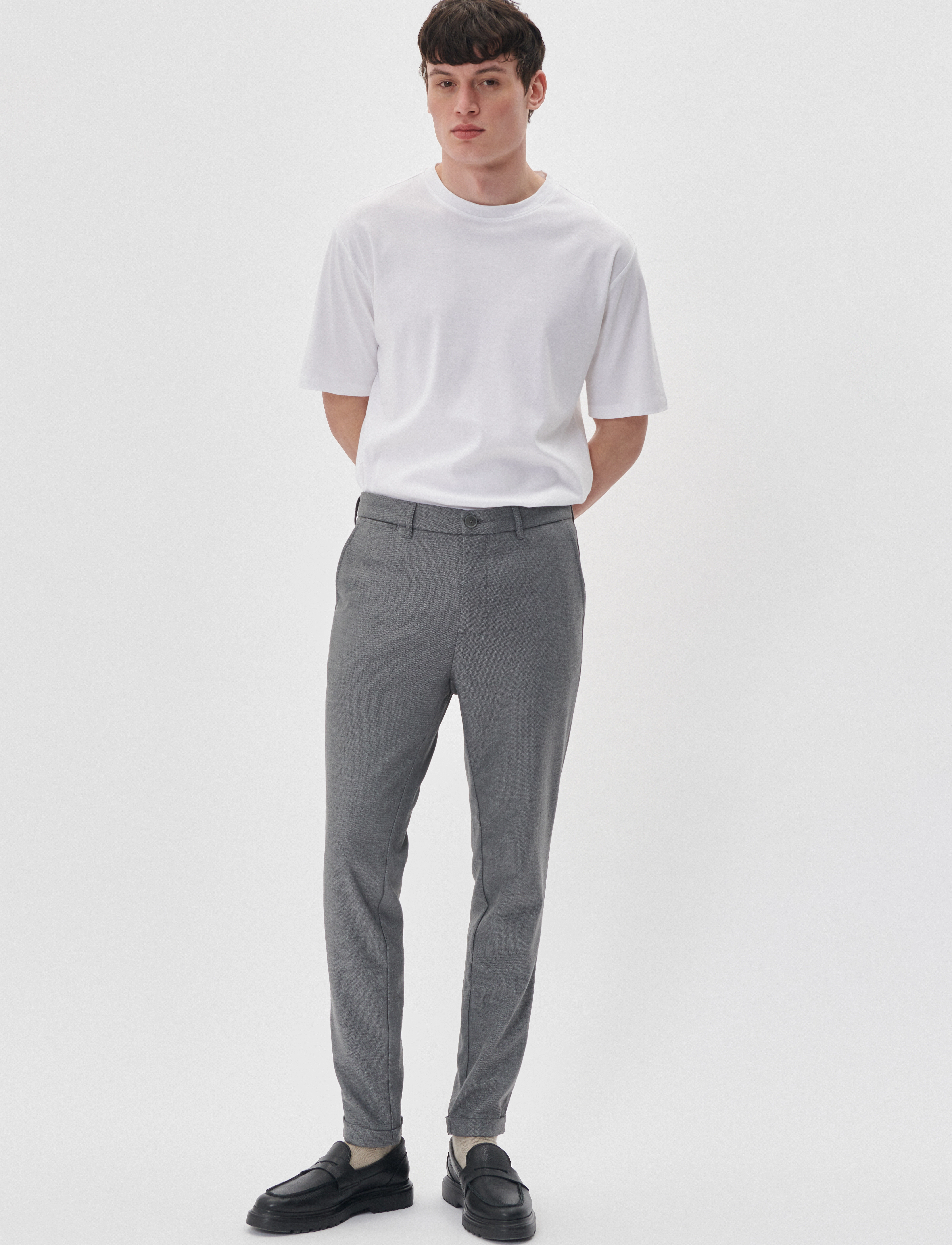 Matinique - MAliam Pant - Ülikonnapüksid - medium grey melange - 3