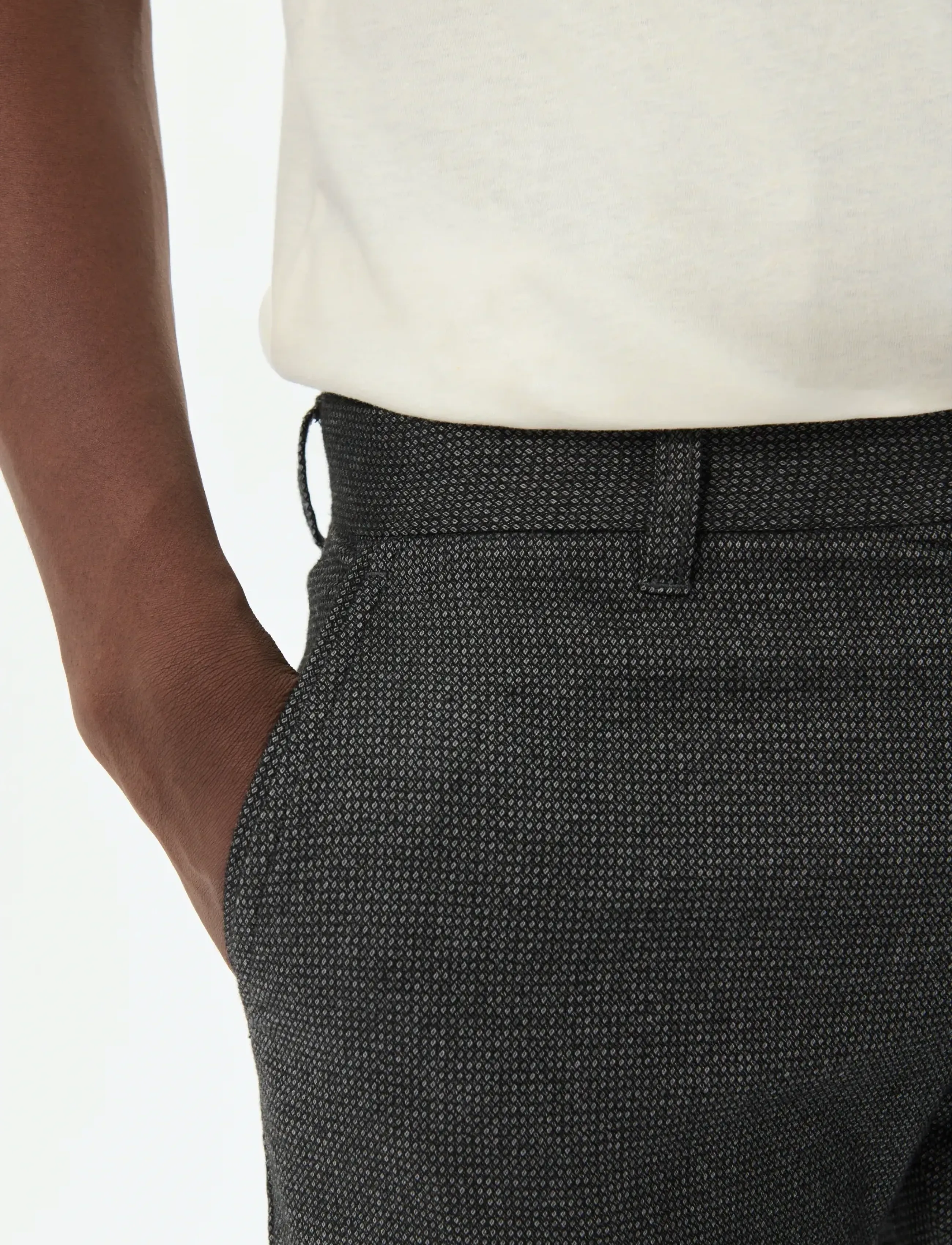 Matinique - MAparker Pant - kostymbyxor - dark grey melange - 4