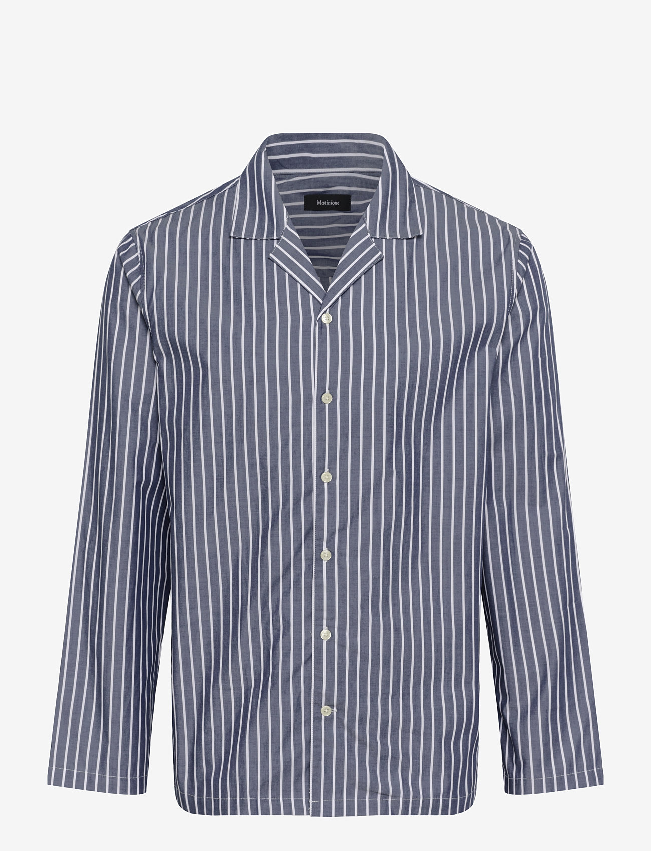 Matinique - MAemerson PJ Long - raidalliset kauluspaidat - dark navy - 1