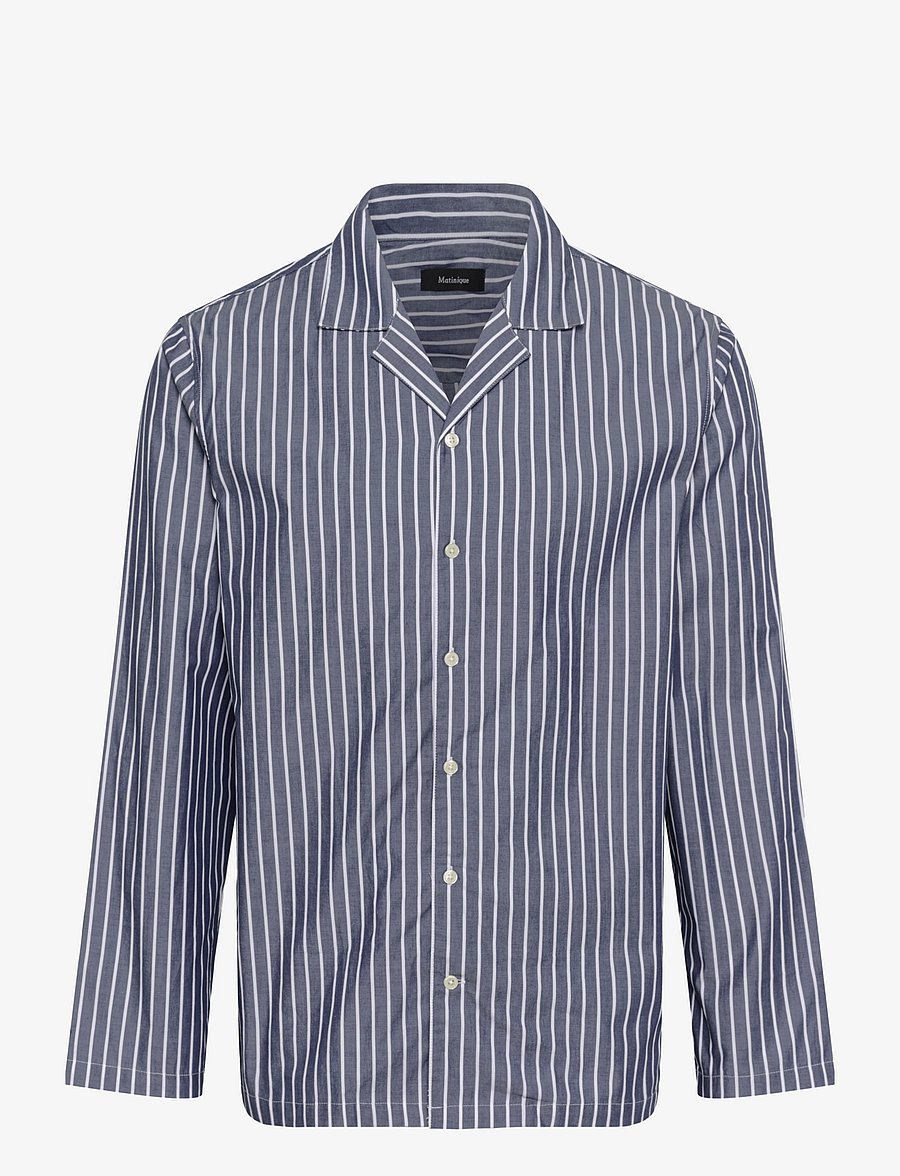 Matinique - MAemerson PJ Long - stribede skjorter - dark navy - 1