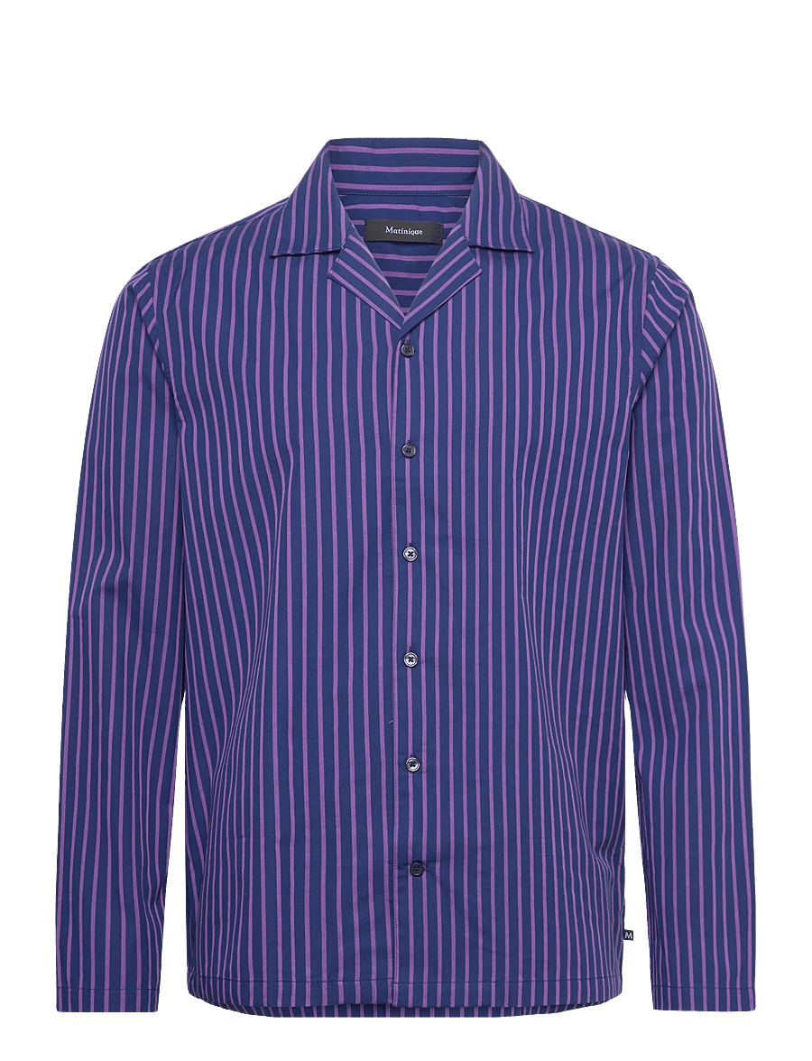 Matinique - MAemerson PJ Long - stribede skjorter - nightshade - 0