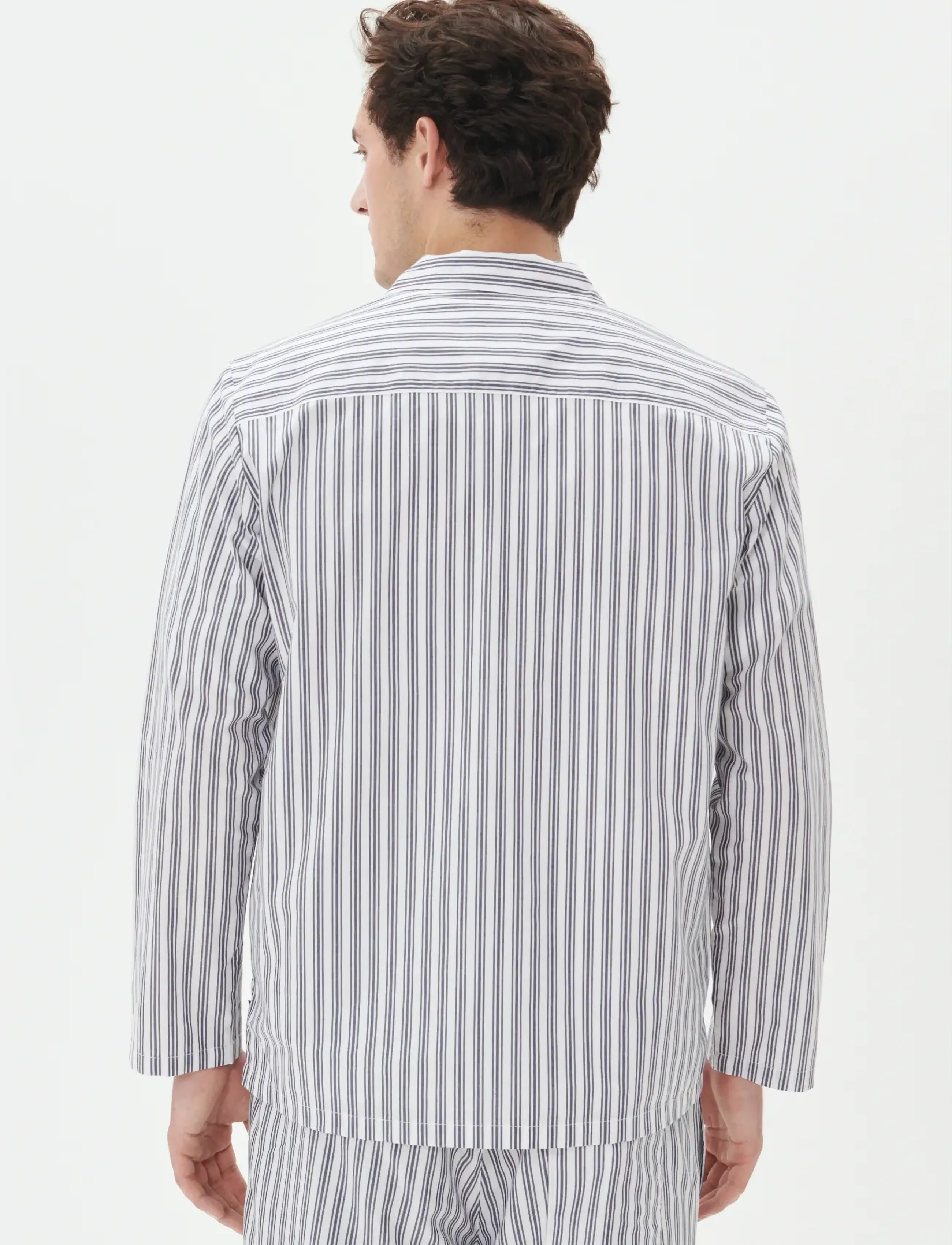 Matinique - MAemerson PJ Long - striped shirts - white - 4