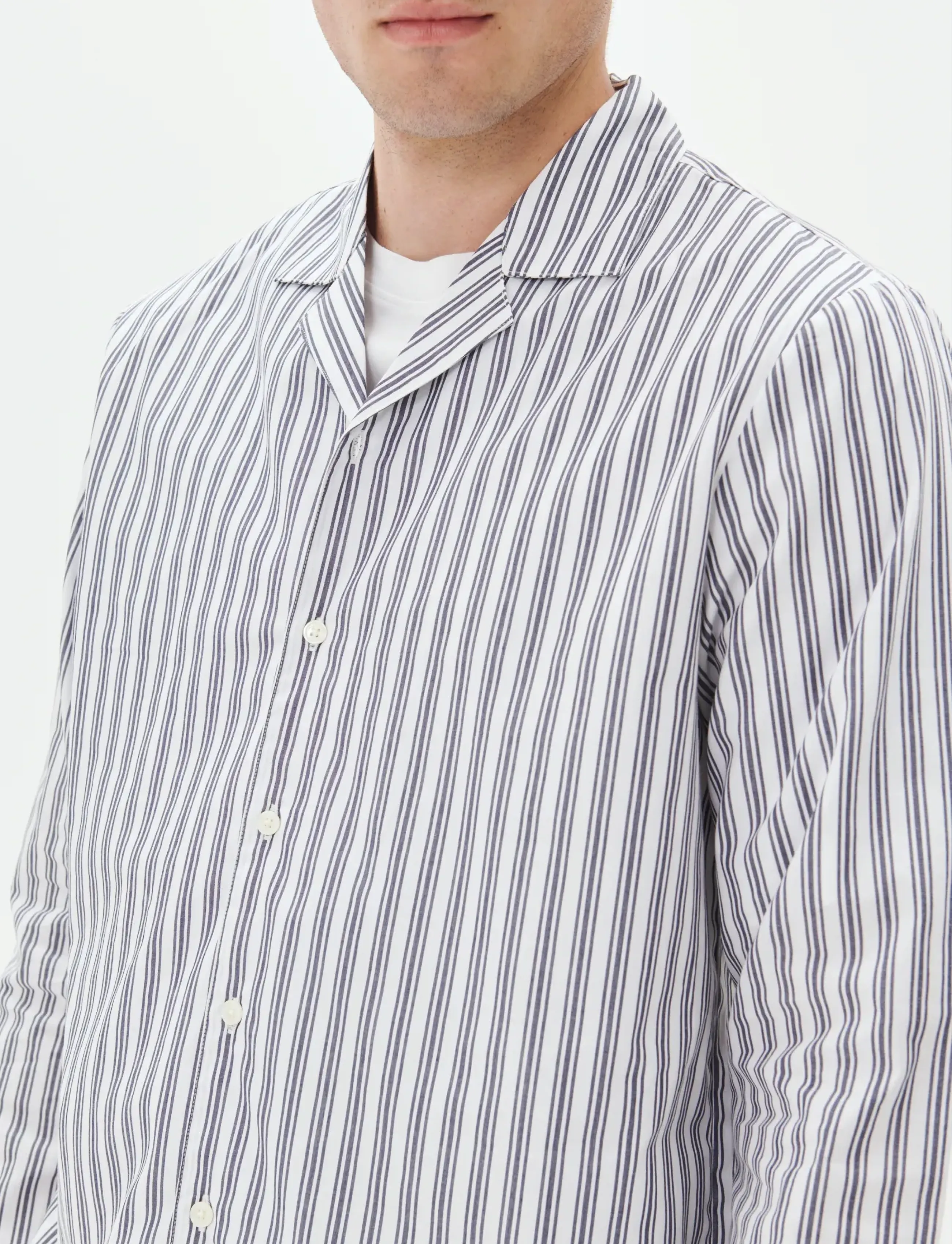 Matinique - MAemerson PJ Long - striped shirts - white - 5