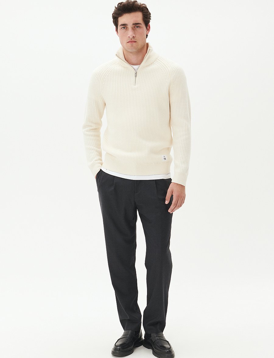 Matinique - MAblimey 73 - half zip jumpers - off white - 3