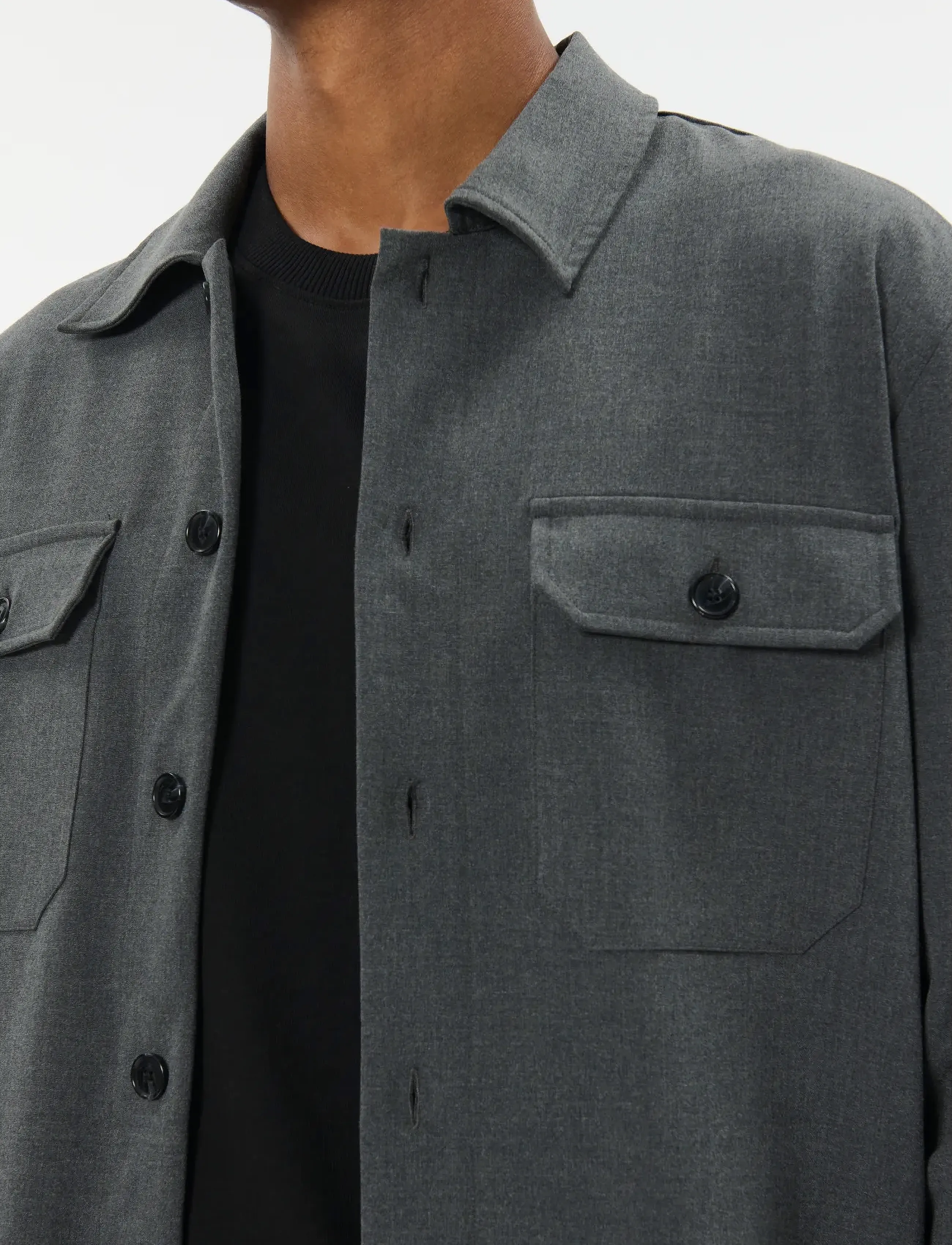 Matinique - MADamo - overshirts - medium grey melange - 4