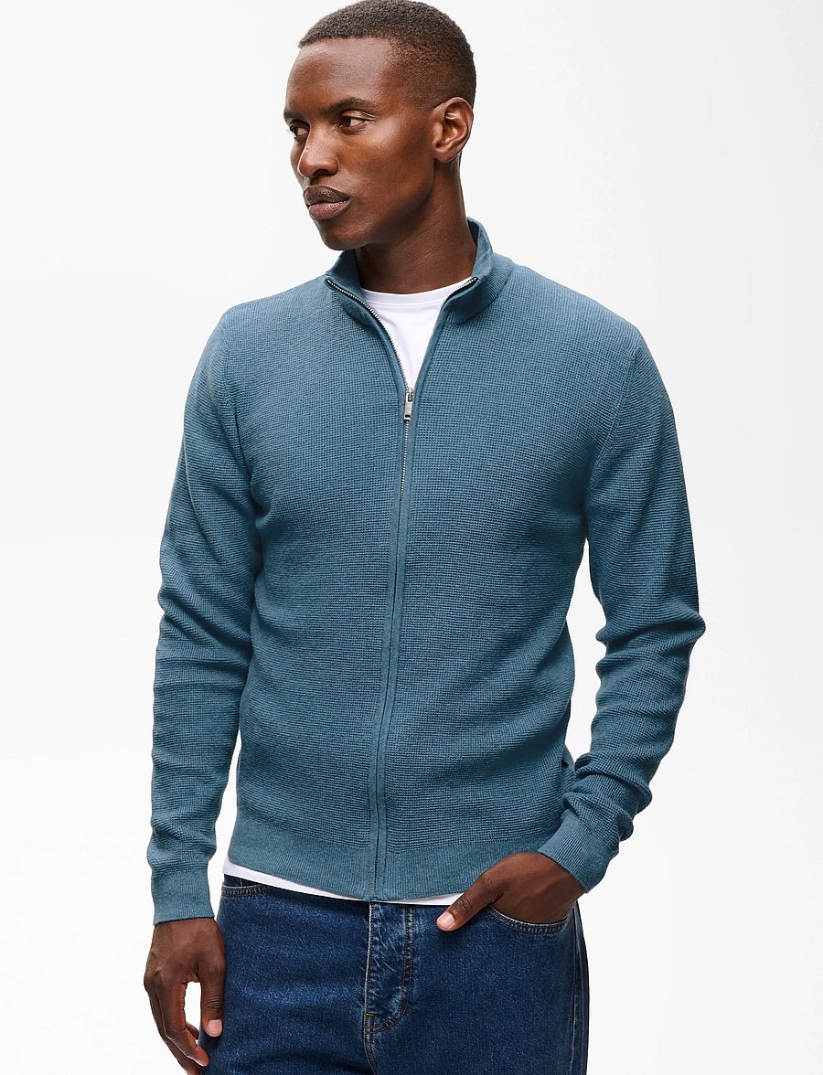 Matinique - MAlagoon Cardigan - pullover mit durchgehendem reißverschluss - captain's blue melange - 0