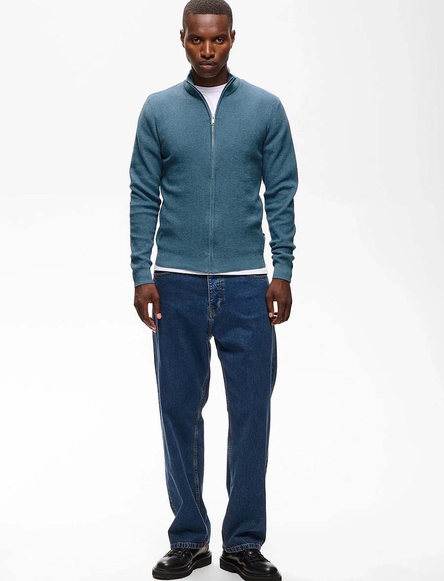 Matinique - MAlagoon Cardigan - pullover mit durchgehendem reißverschluss - captain's blue melange - 0
