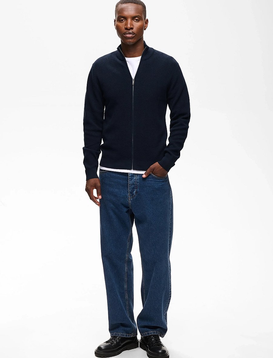 Matinique - MAlagoon Cardigan - pullover mit durchgehendem reißverschluss - dark navy melange - 0