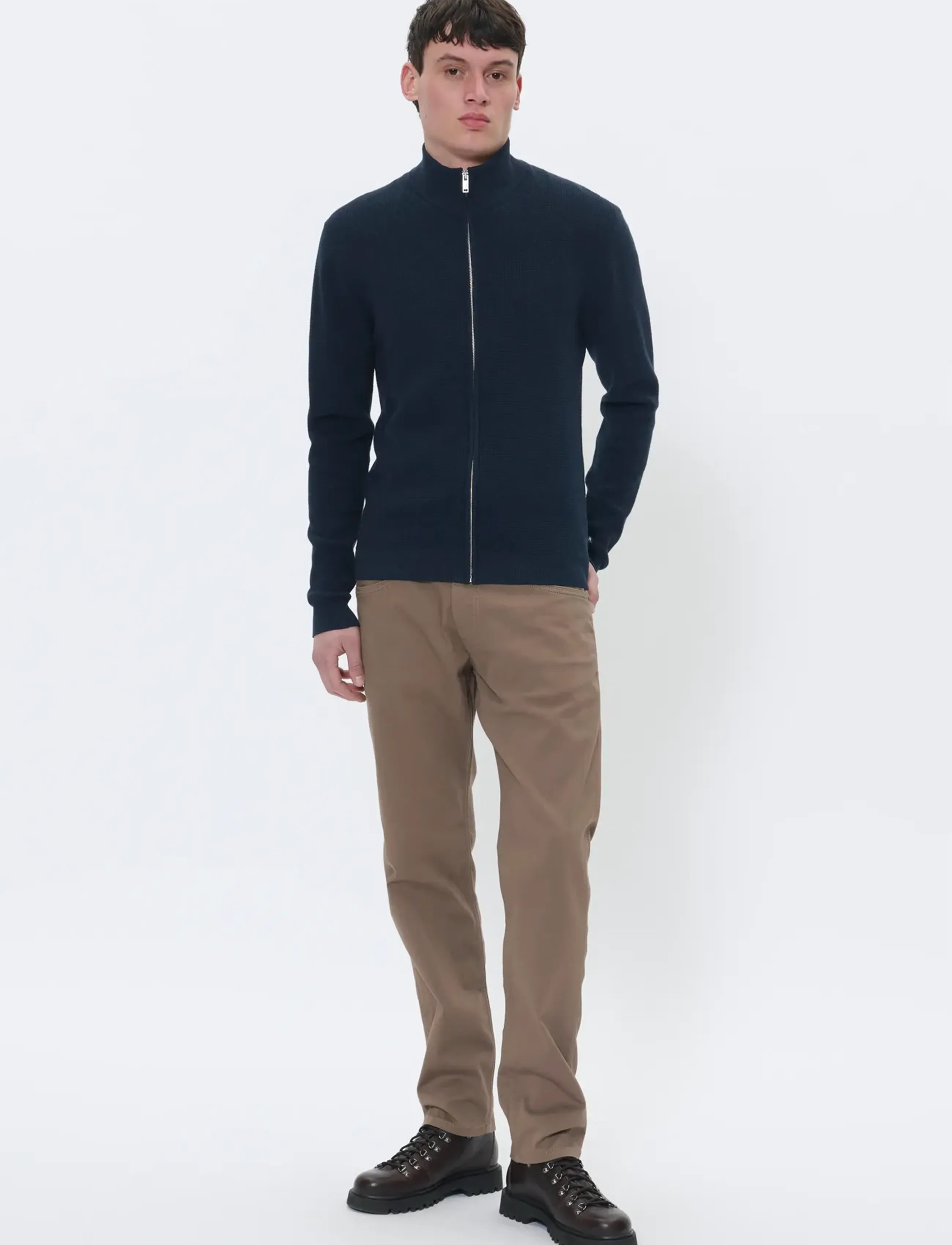 Matinique - MAlagoon Cardigan - fullzip strik - dark navy melange - 2