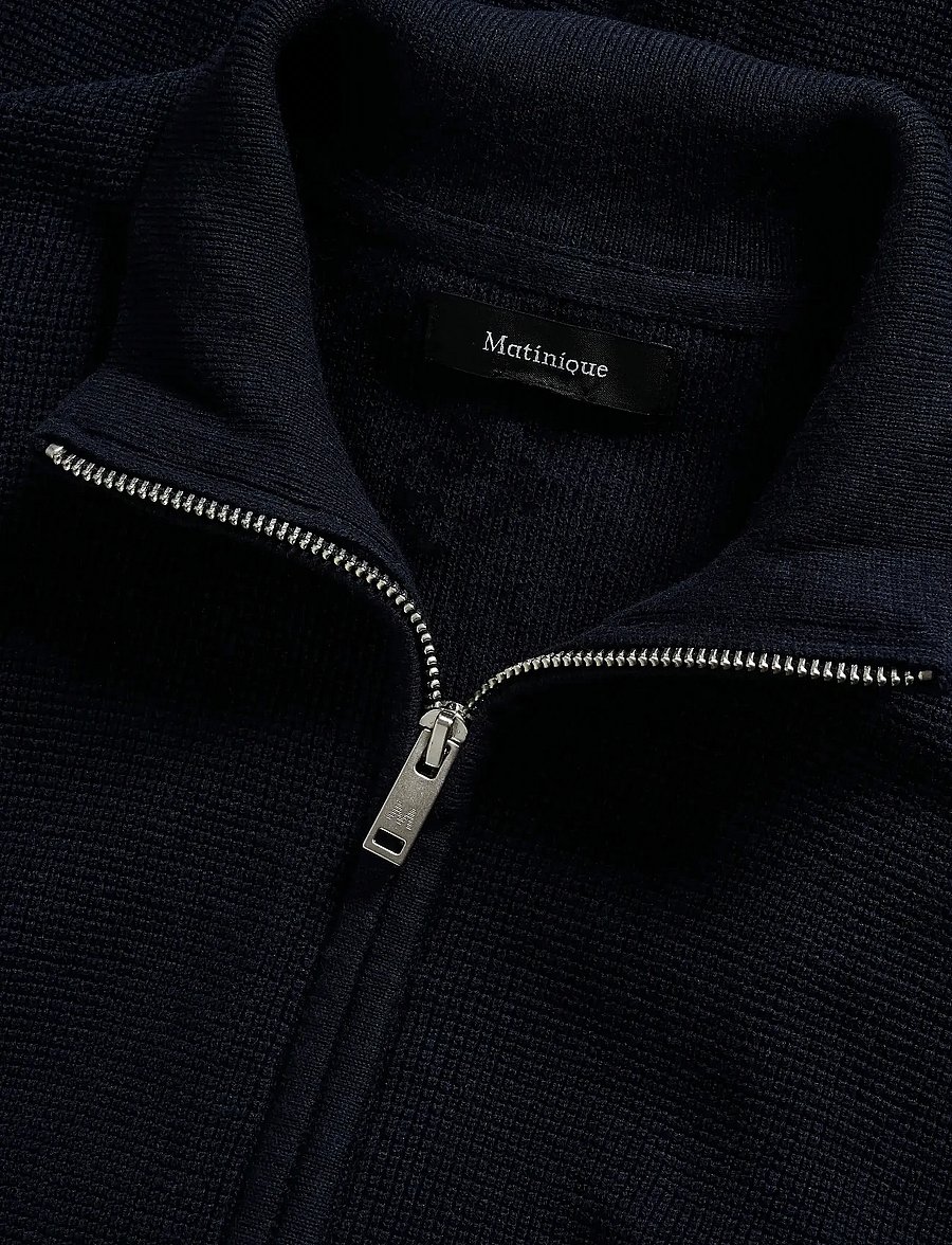 Matinique - MAlagoon Cardigan - pullover mit durchgehendem reißverschluss - dark navy melange - 5