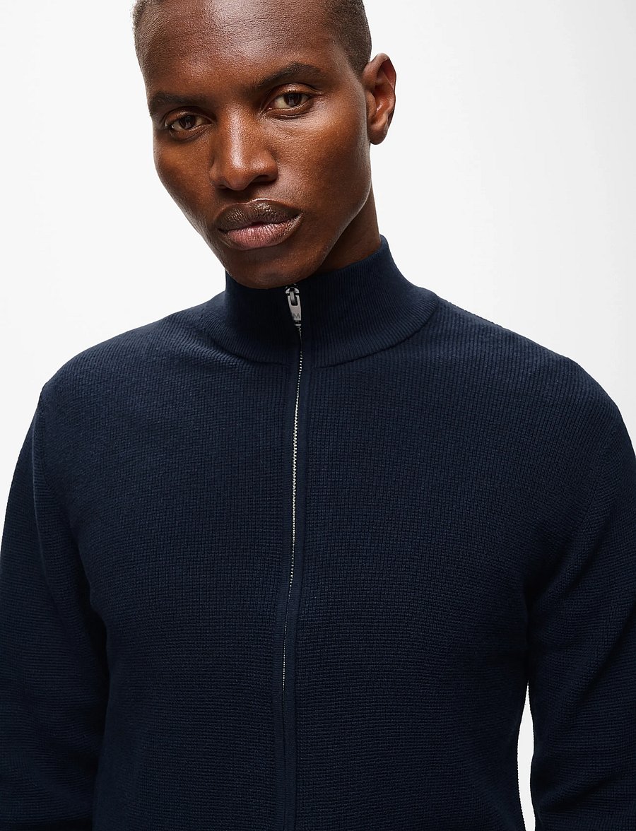 Matinique - MAlagoon Cardigan - fullzip strik - dark navy melange - 4