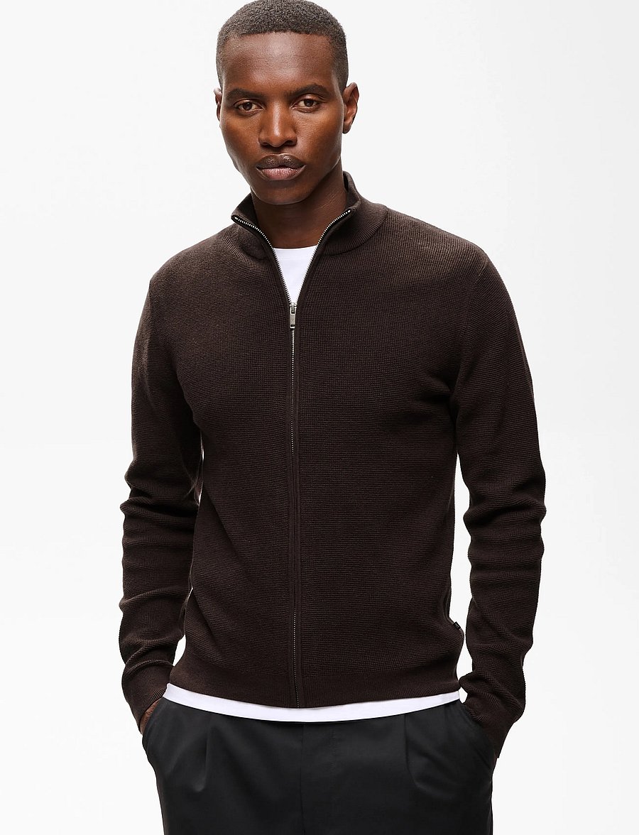 Matinique - MAlagoon Cardigan - fullzip strik - ganache - 0