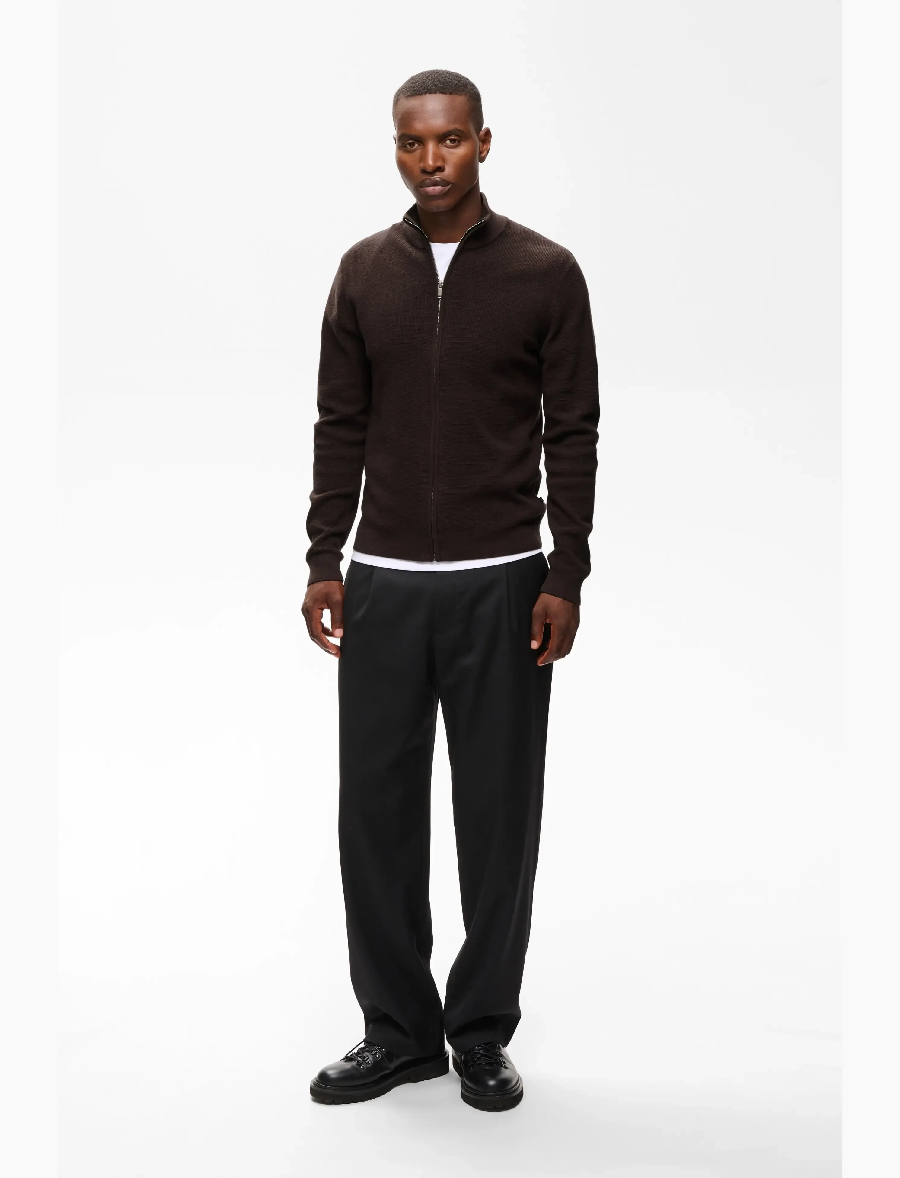 Matinique - MAlagoon Cardigan - fullzip strik - ganache - 3
