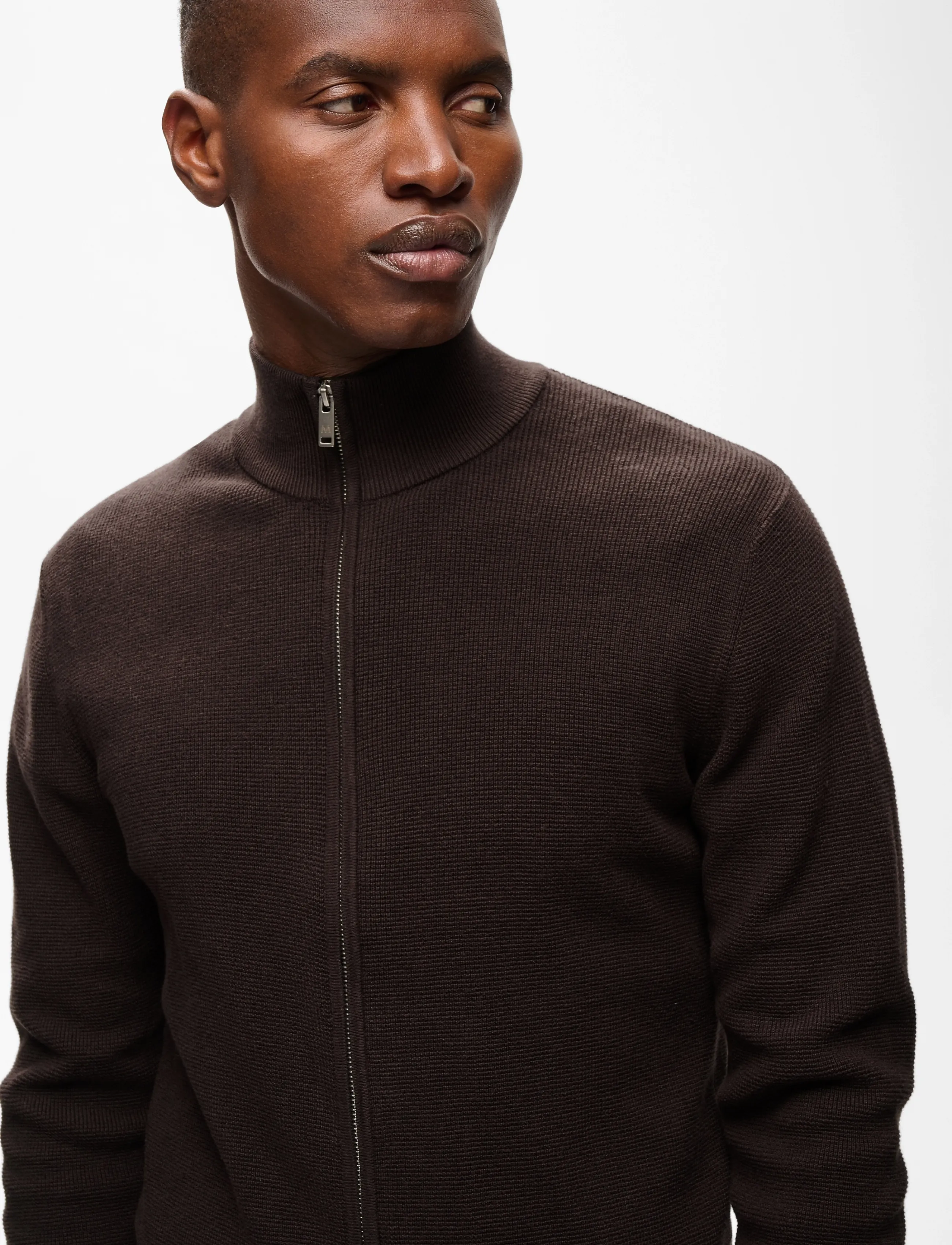Matinique - MAlagoon Cardigan - fullzip strik - ganache - 5