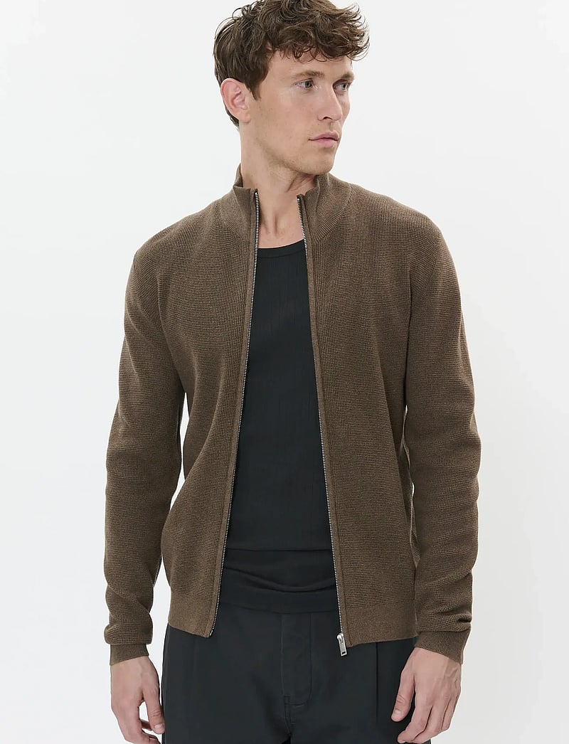 Matinique - MAlagoon Cardigan - pullover mit durchgehendem reißverschluss - morel melange - 0