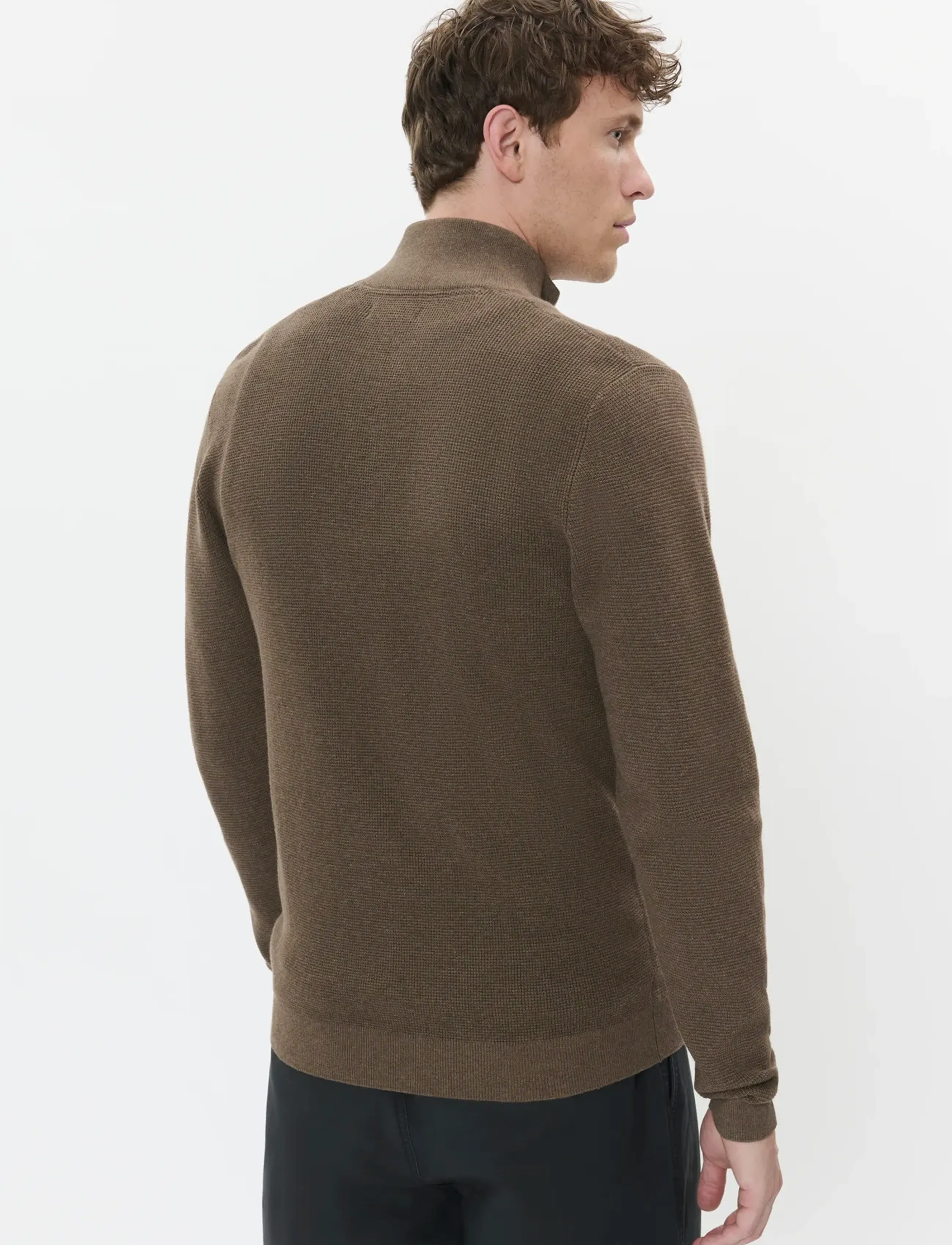 Matinique - MAlagoon Cardigan - fullzip strik - morel melange - 3