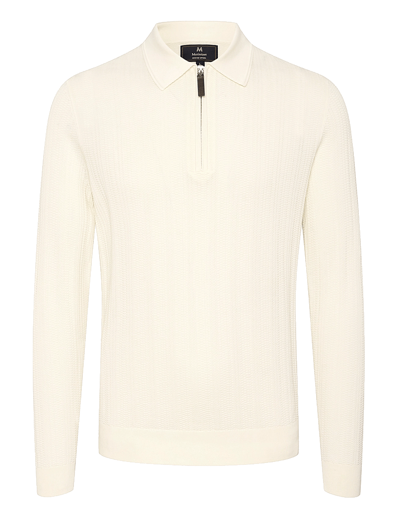 Matinique - MAklint Z Heritage - langärmelige gestrickte polohemden - off white - 1