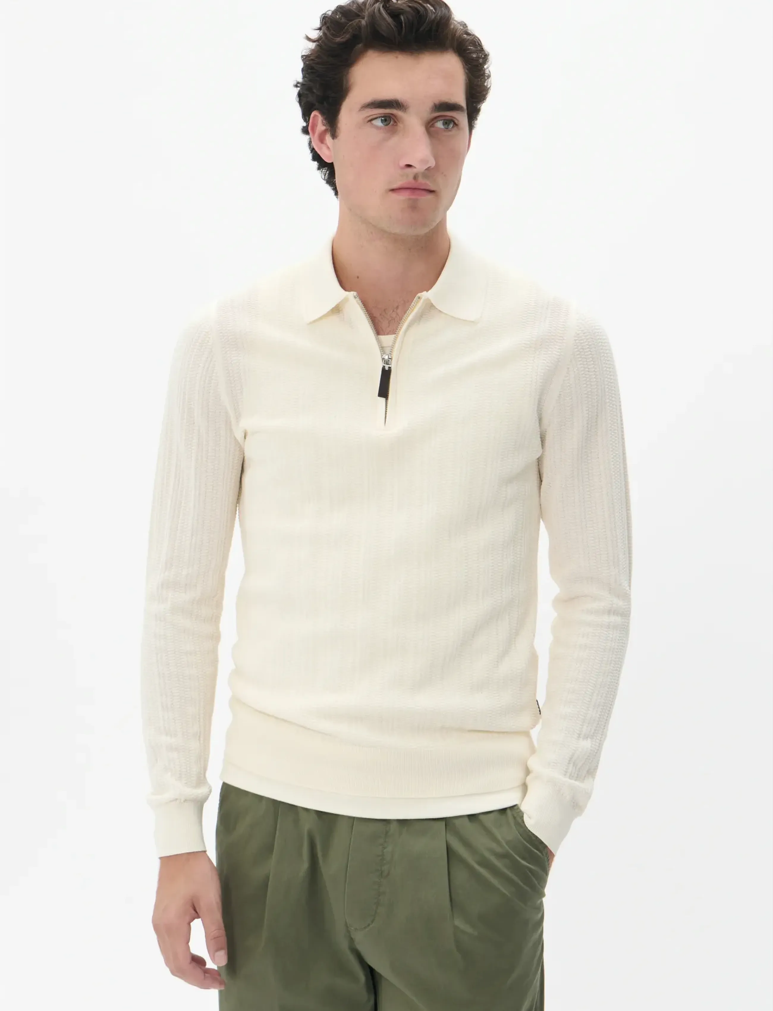 Matinique Maklint Z Heritage, XXL, Knitwear, Creme - Long Sleeve Knitted Polos, Männerswear