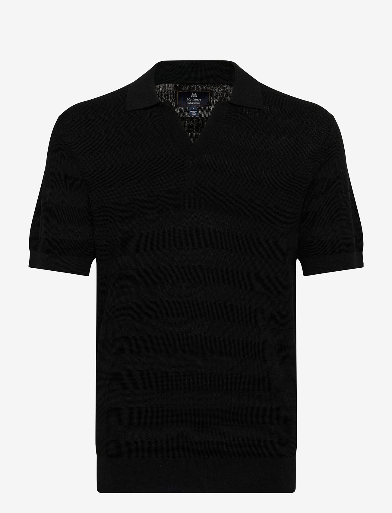 Matinique - MApolo V Heritage - knitted polos - black - 1