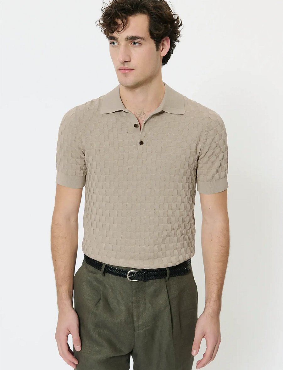 Matinique - MApolo BB Heritage - knitted polos - plaza taupe - 0