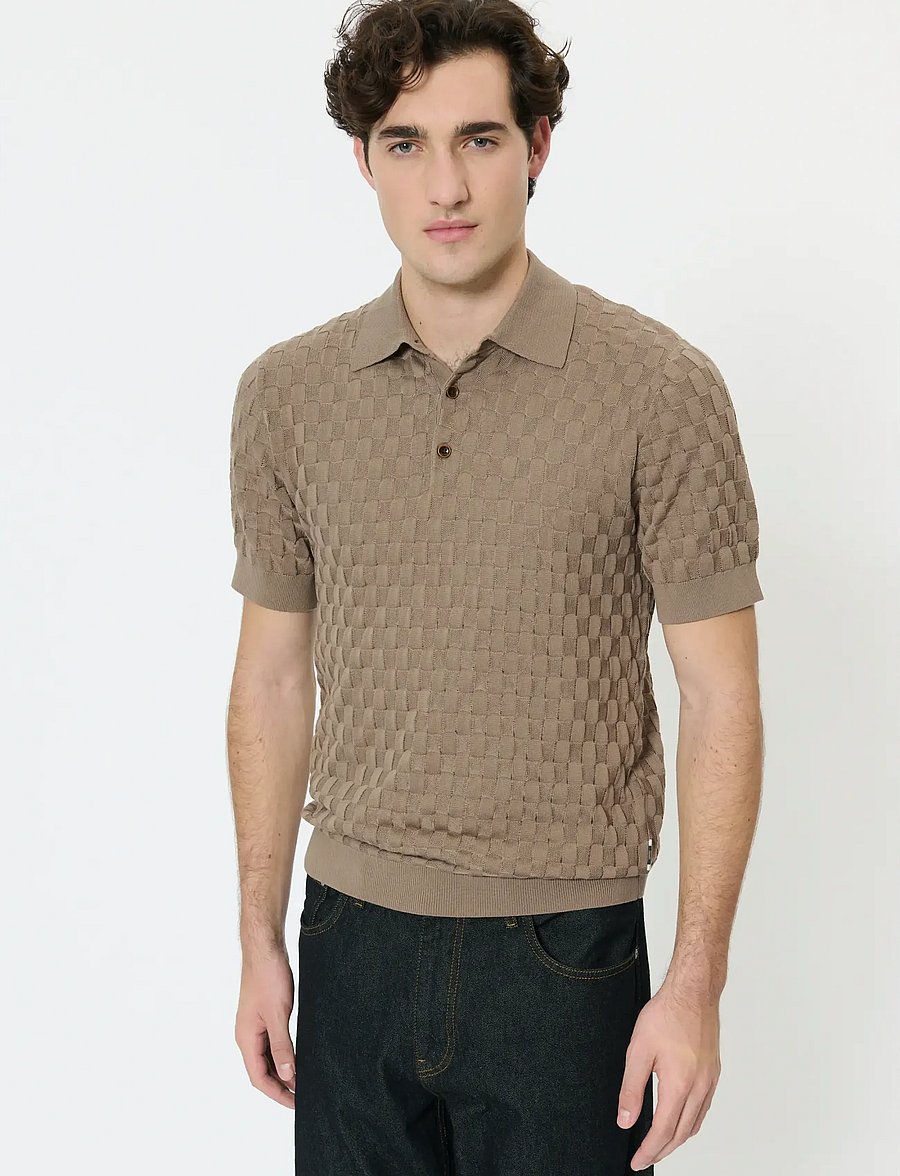 Matinique - MApolo BB Heritage - knitted polos - walnut - 0