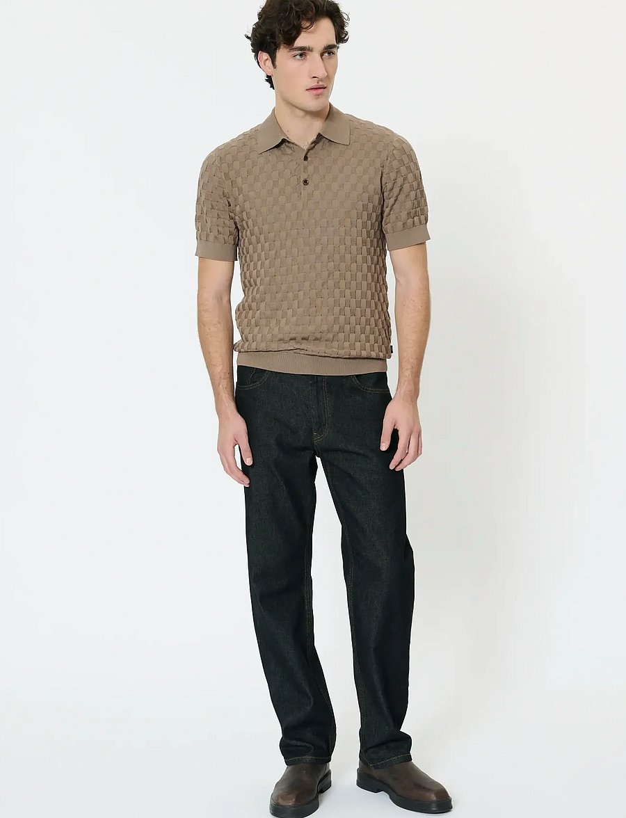 Matinique - MApolo BB Heritage - knitted polos - walnut - 2