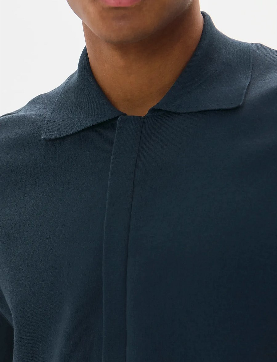Matinique - MAsantiago - pullover mit durchgehendem reißverschluss - dark navy - 3