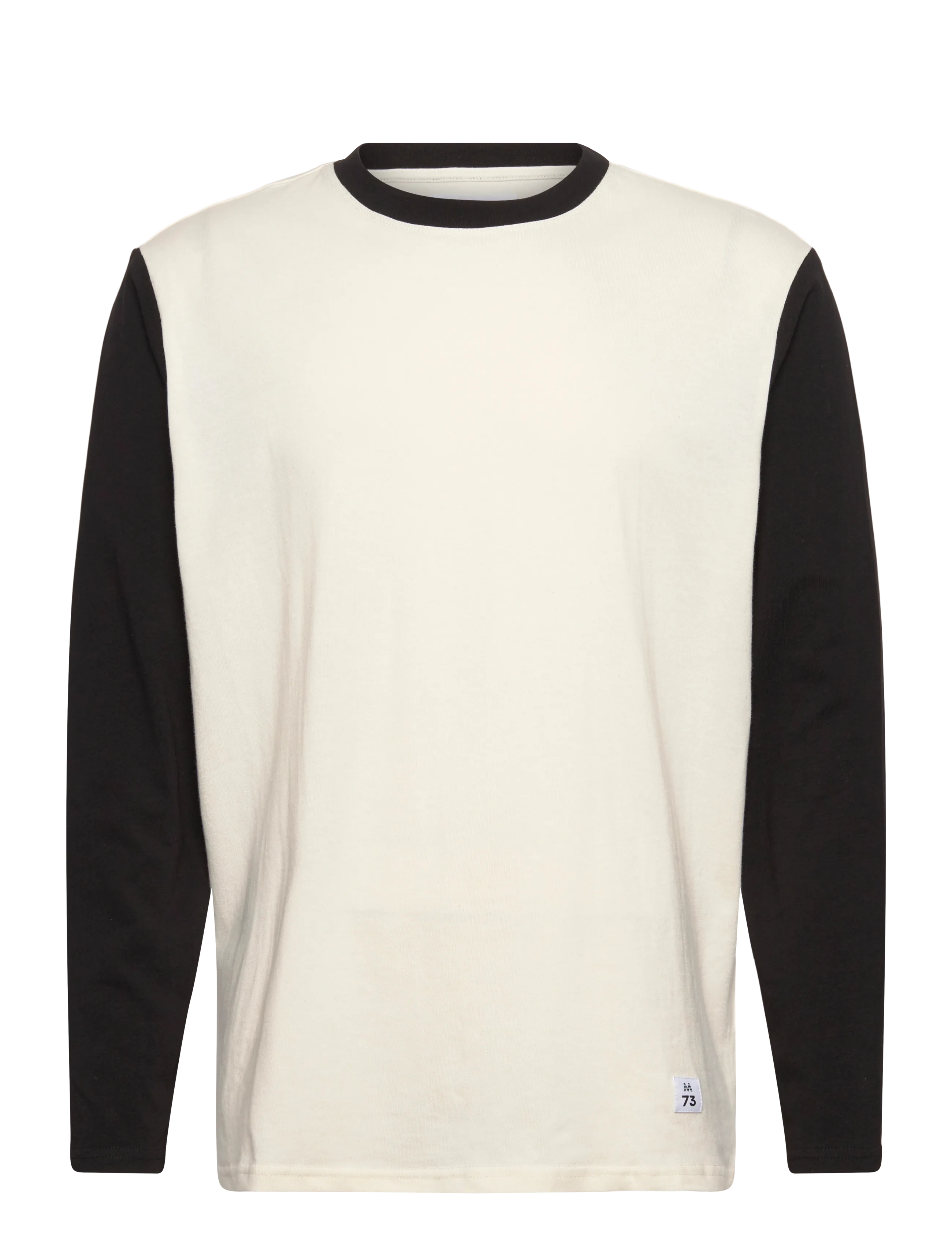 Matinique MAhudson LS 73 - Pikkade varrukatega T-särgid - BLACK AND OFF WHITE / white