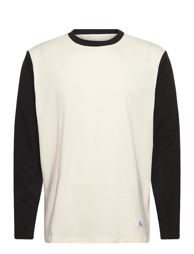 Matinique - MAhudson LS 73 - långärmade t-shirts - black and off white - 1