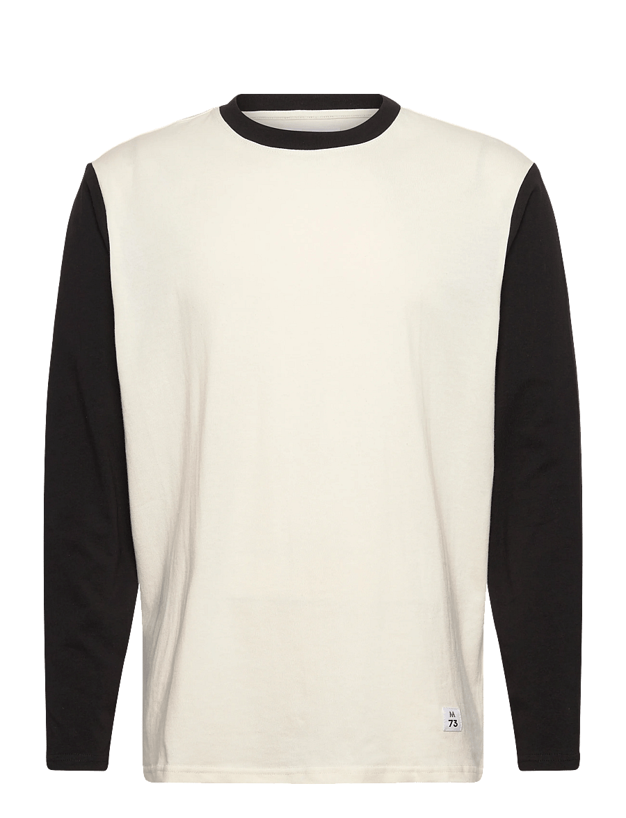 Matinique - MAhudson LS 73 - long-sleeved t-shirts - black and off white - 1