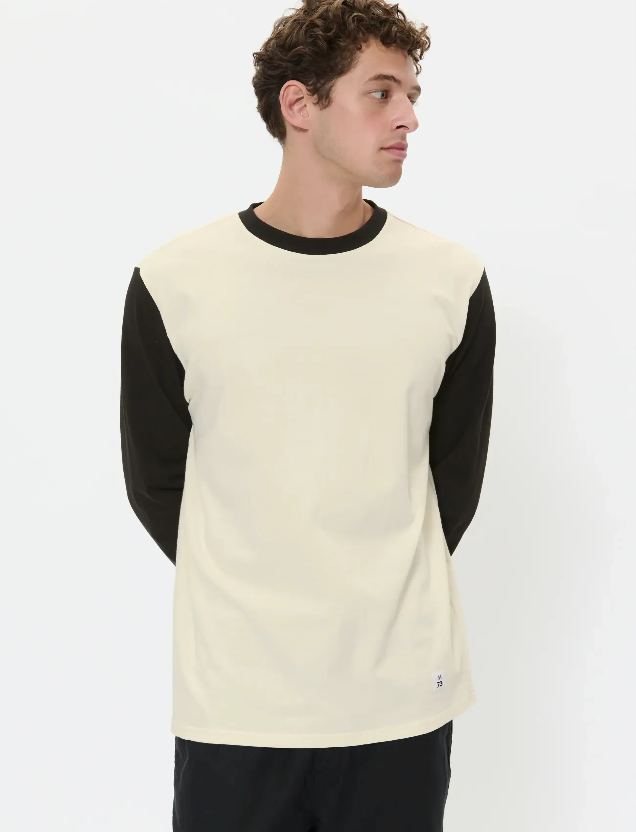 Matinique MAhudson LS 73 - T-Shirts - BLACK AND OFF WHITE / white
