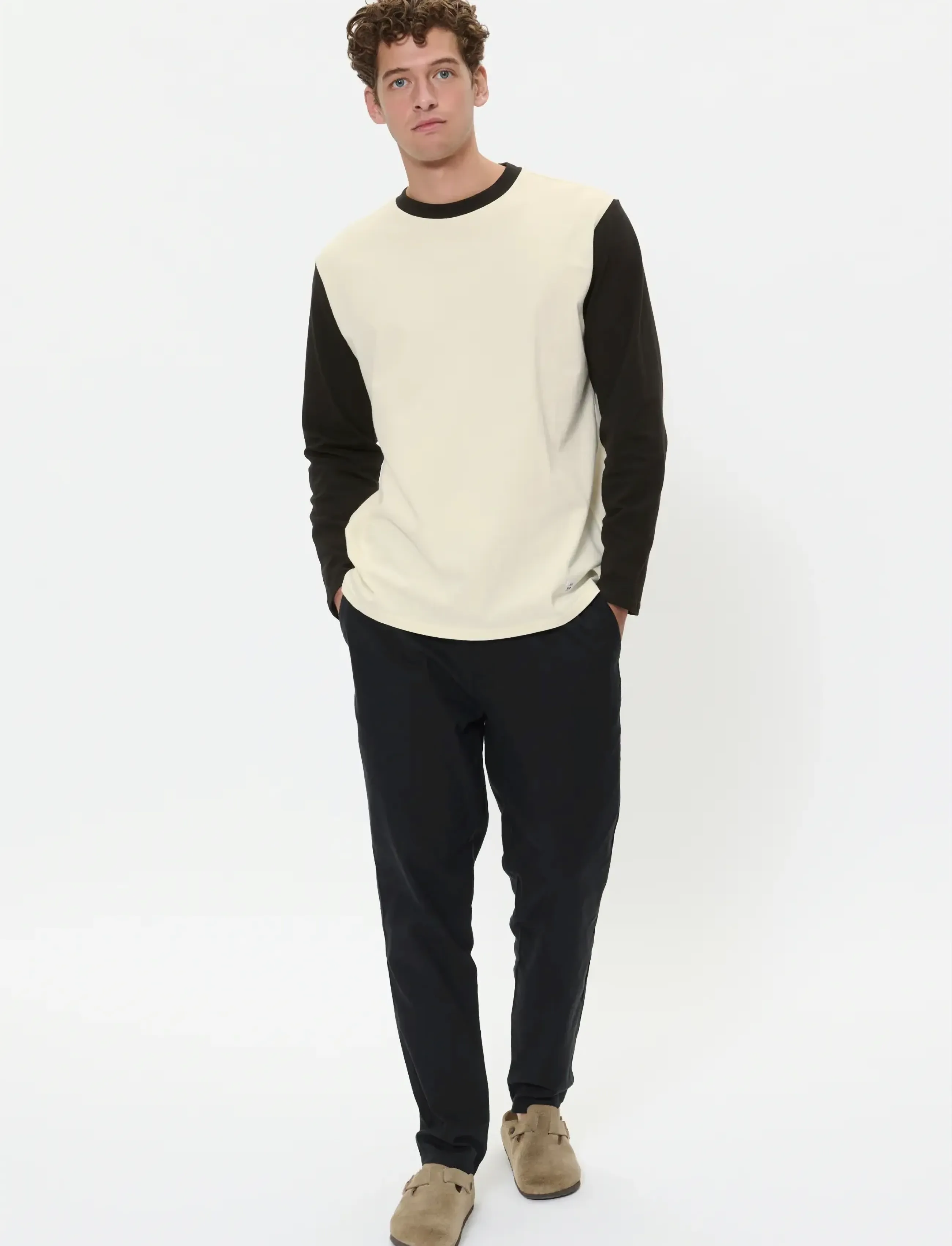 Matinique - MAhudson LS 73 - long-sleeved t-shirts - black and off white - 3