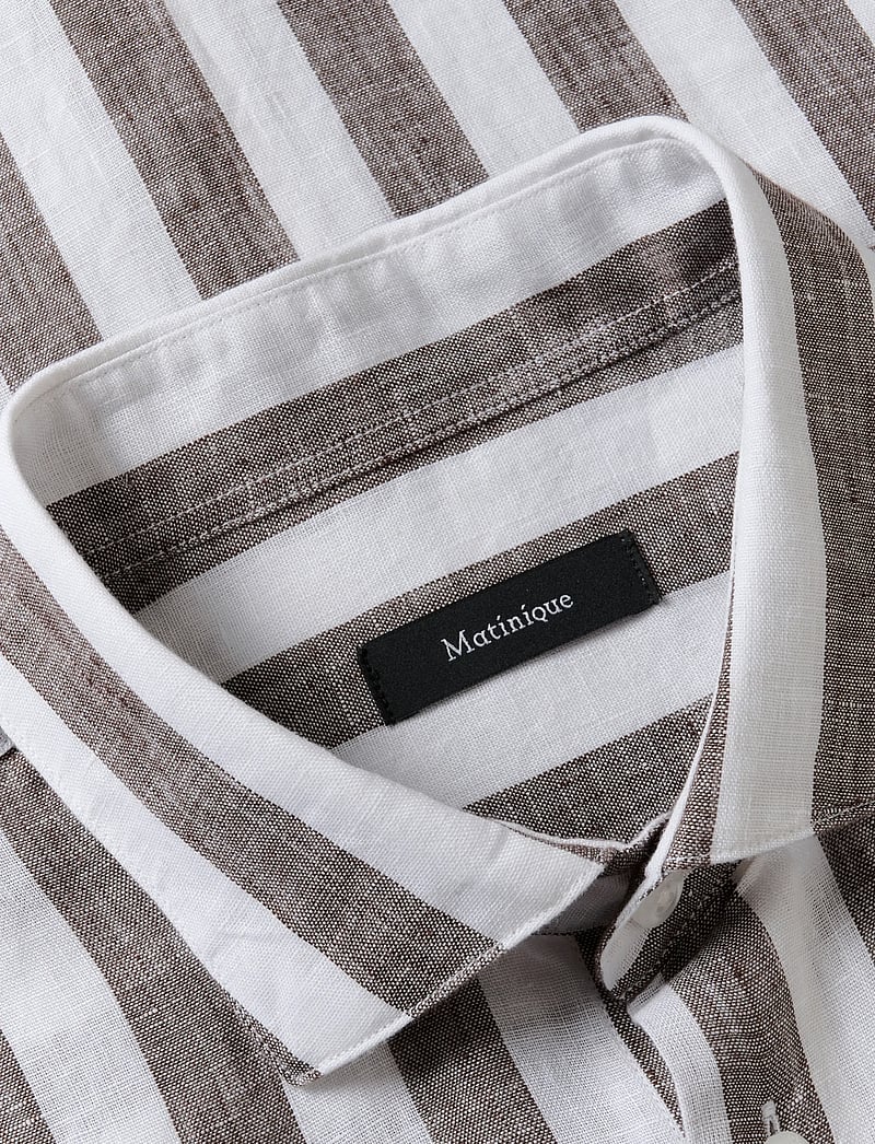 Matinique - MAmarc short - stribede skjorter - chocolate brown - 5