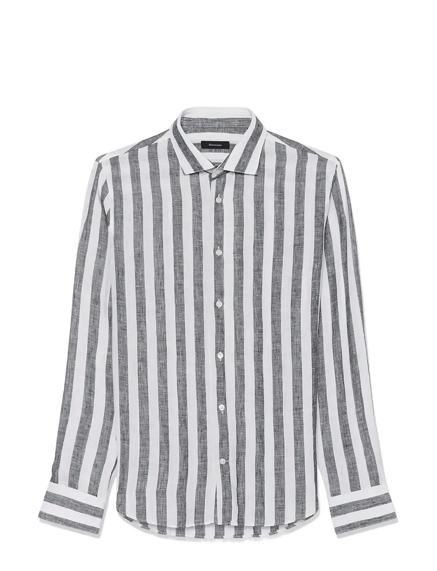 Matinique - MAmarc short - striped shirts - dark navy - 1