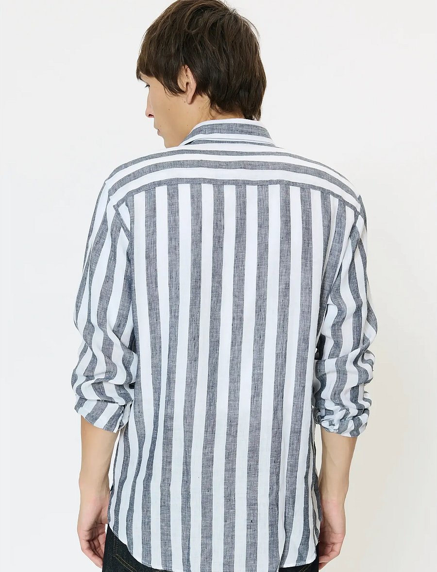 Matinique - MAmarc short - striped shirts - dark navy - 3
