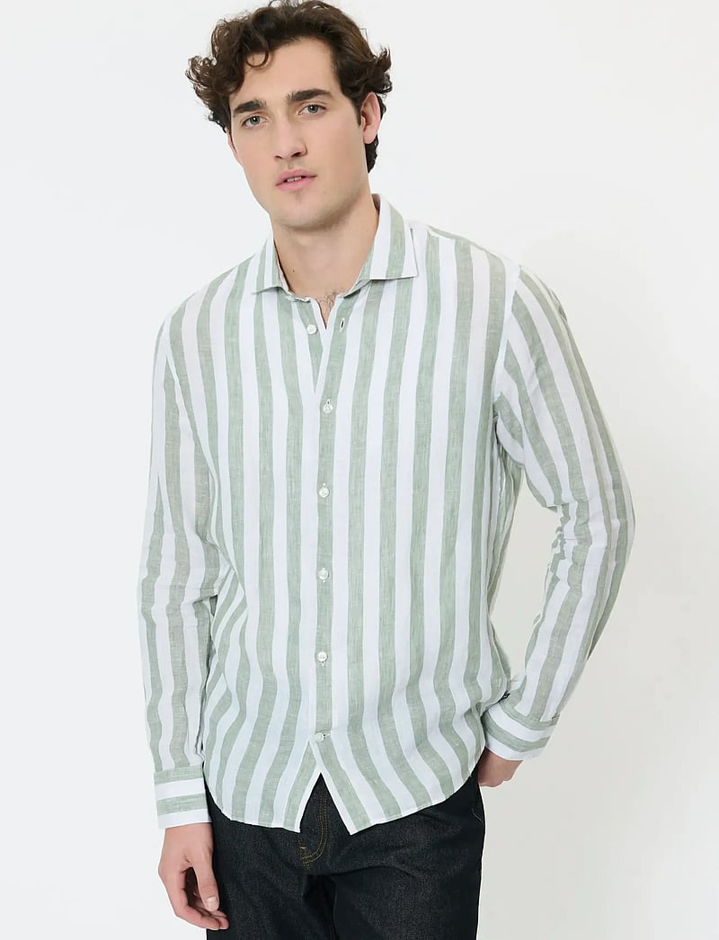 Matinique - MAmarc short - stribede skjorter - sea spray - 0