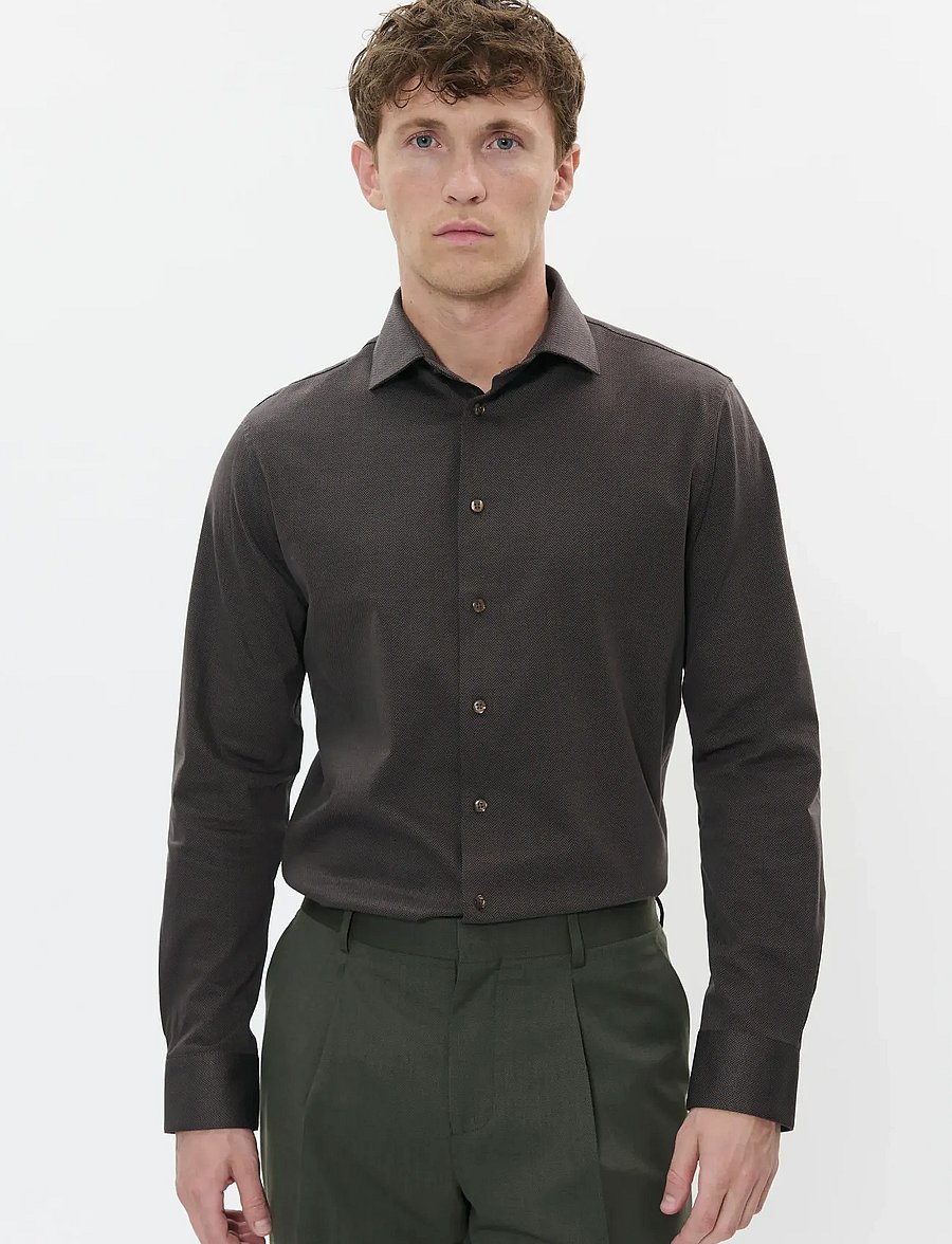 Matinique - MAmarc N - formal shirts - espresso - 0