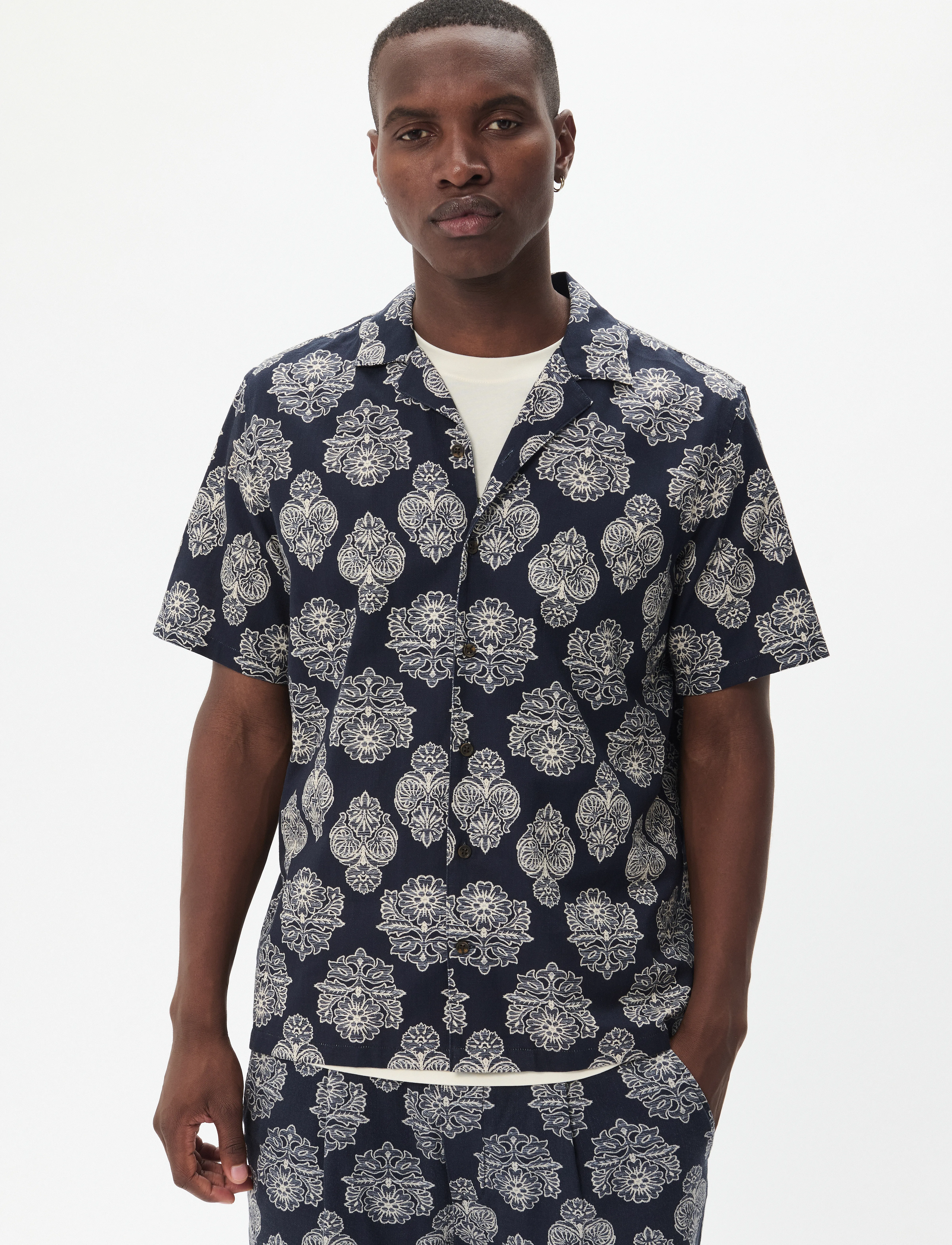 Matinique Maklampo, M, Navy, Skjorter > Kortærmede Shirts, Herre
