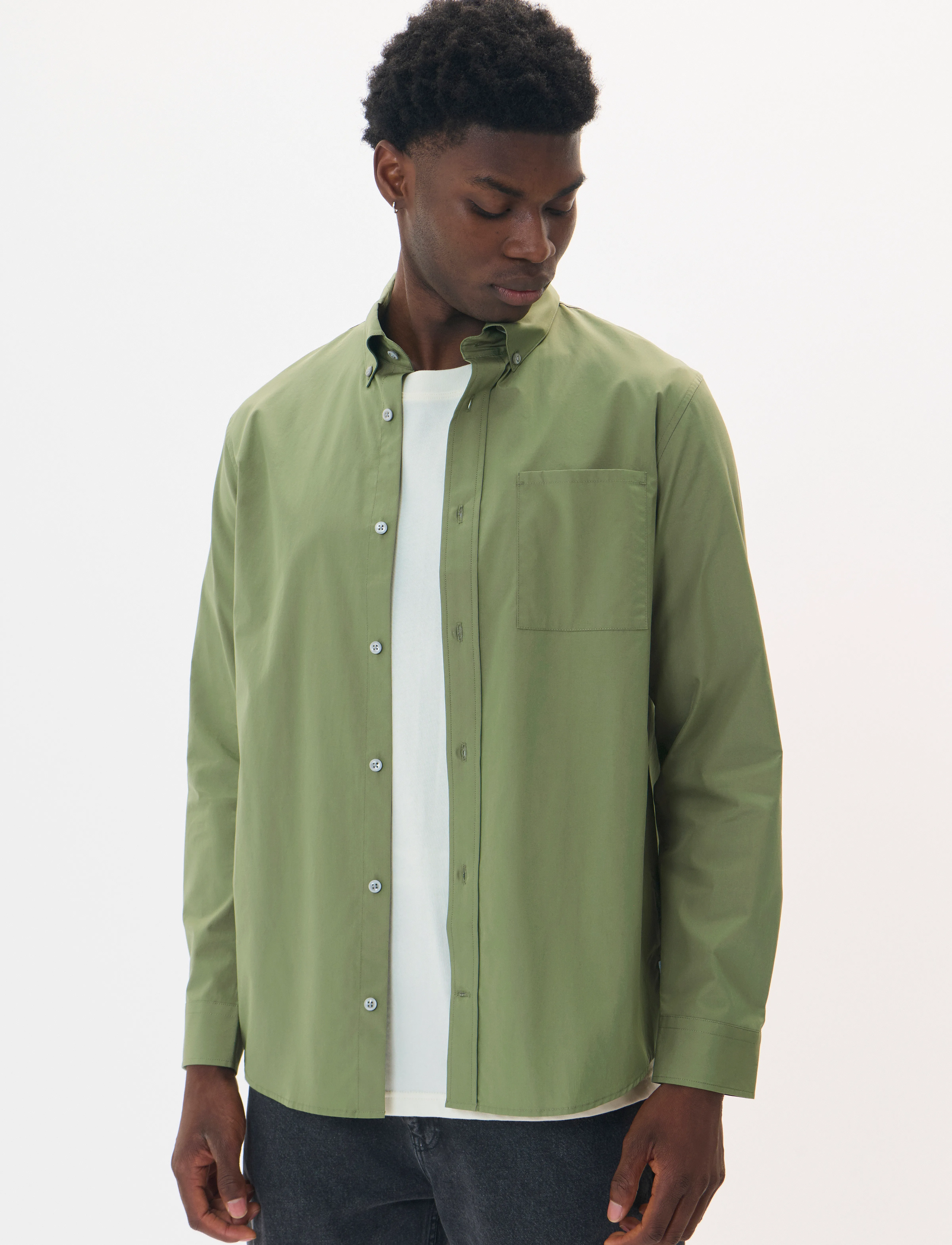 Matinique Maklampo Lp 73, Mænd, Button-Down Skjorte, Kakigrøn, Str: S