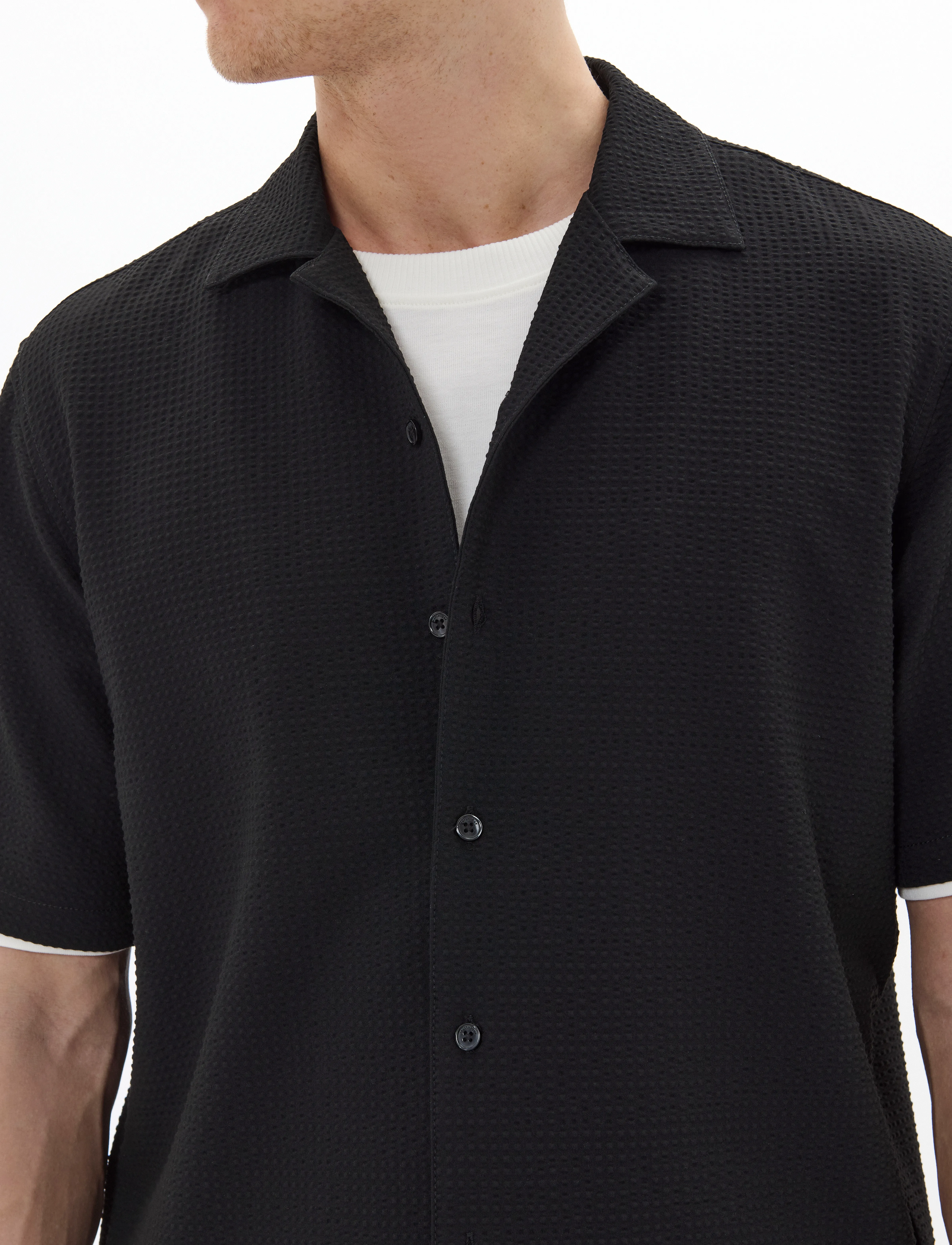 Matinique - MAklampo - short-sleeved shirts - black - 4
