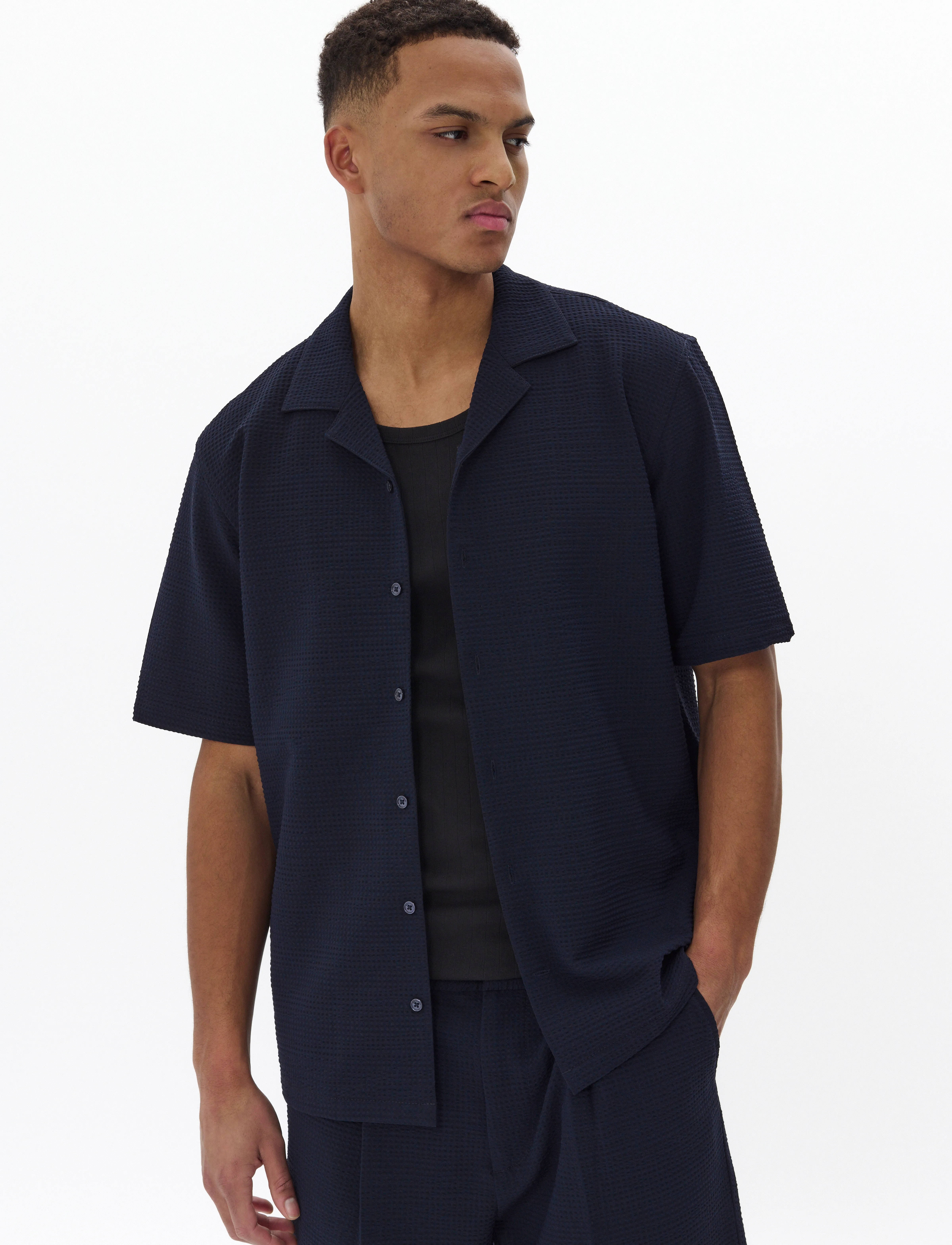 Matinique Maklampo, XS, Navy, Skjorter > Kortærmede Shirts, Herre
