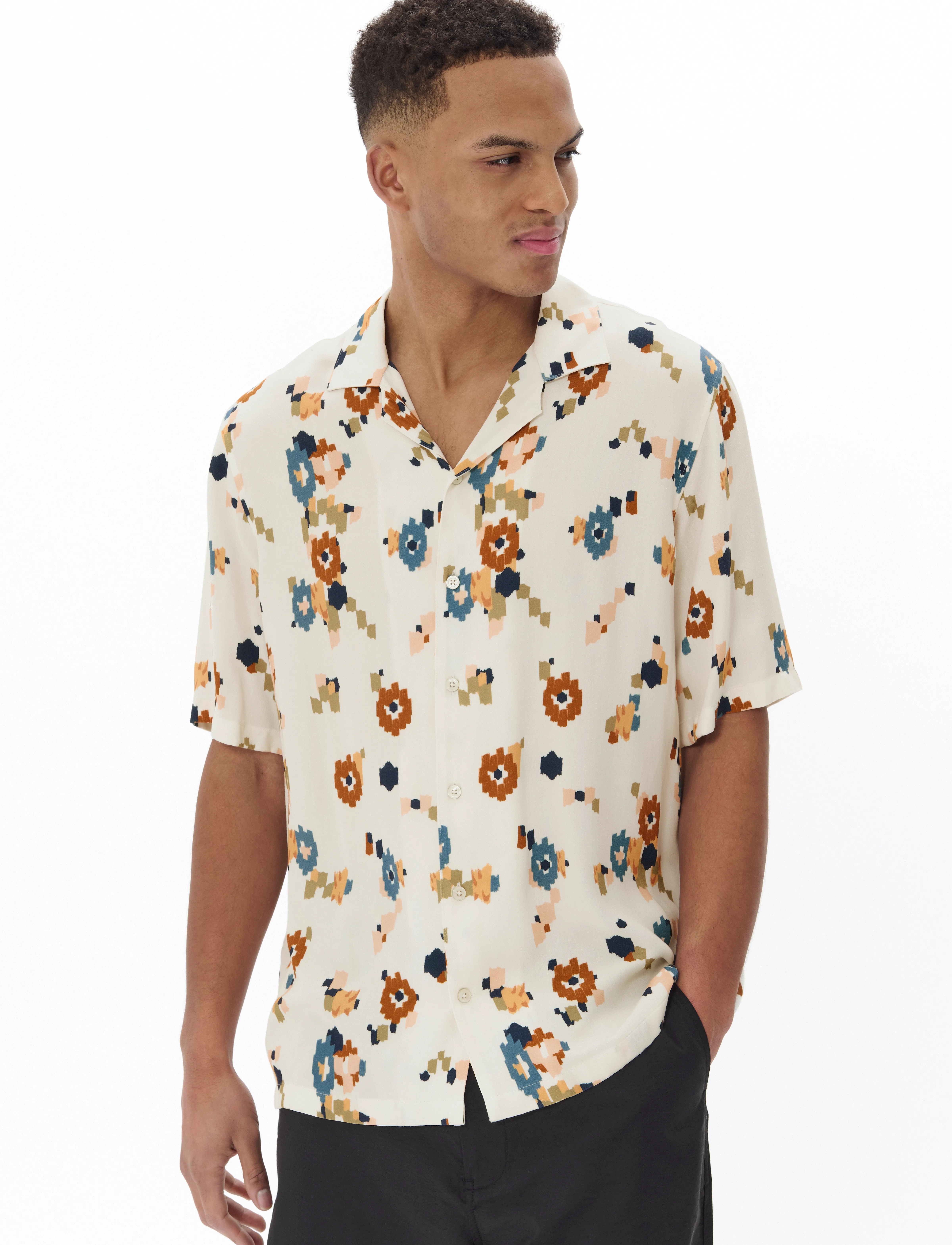 Matinique Maklampo, S, Cream, Skjorter > Kortærmede Shirts, Herre