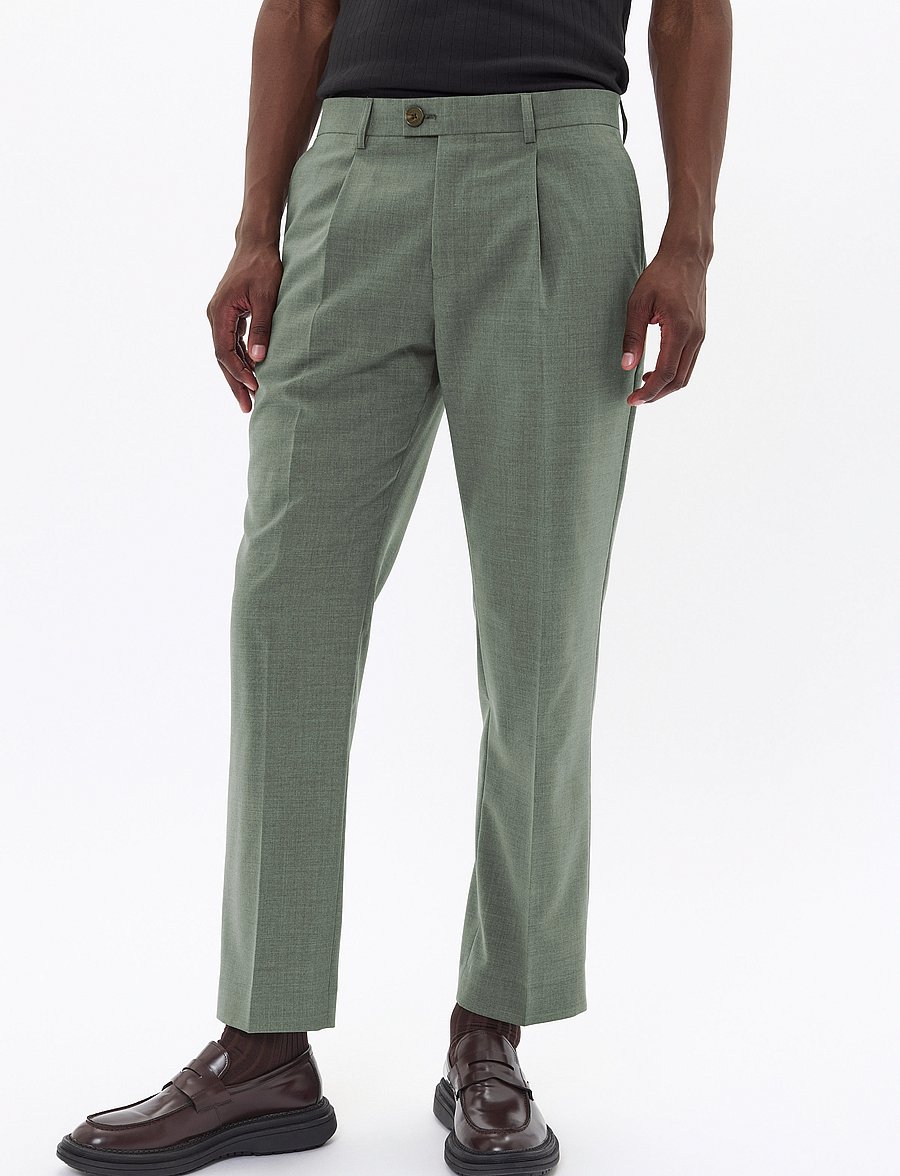 Matinique - MAweller Pleat Pant - pantalons habillés - light army - 0