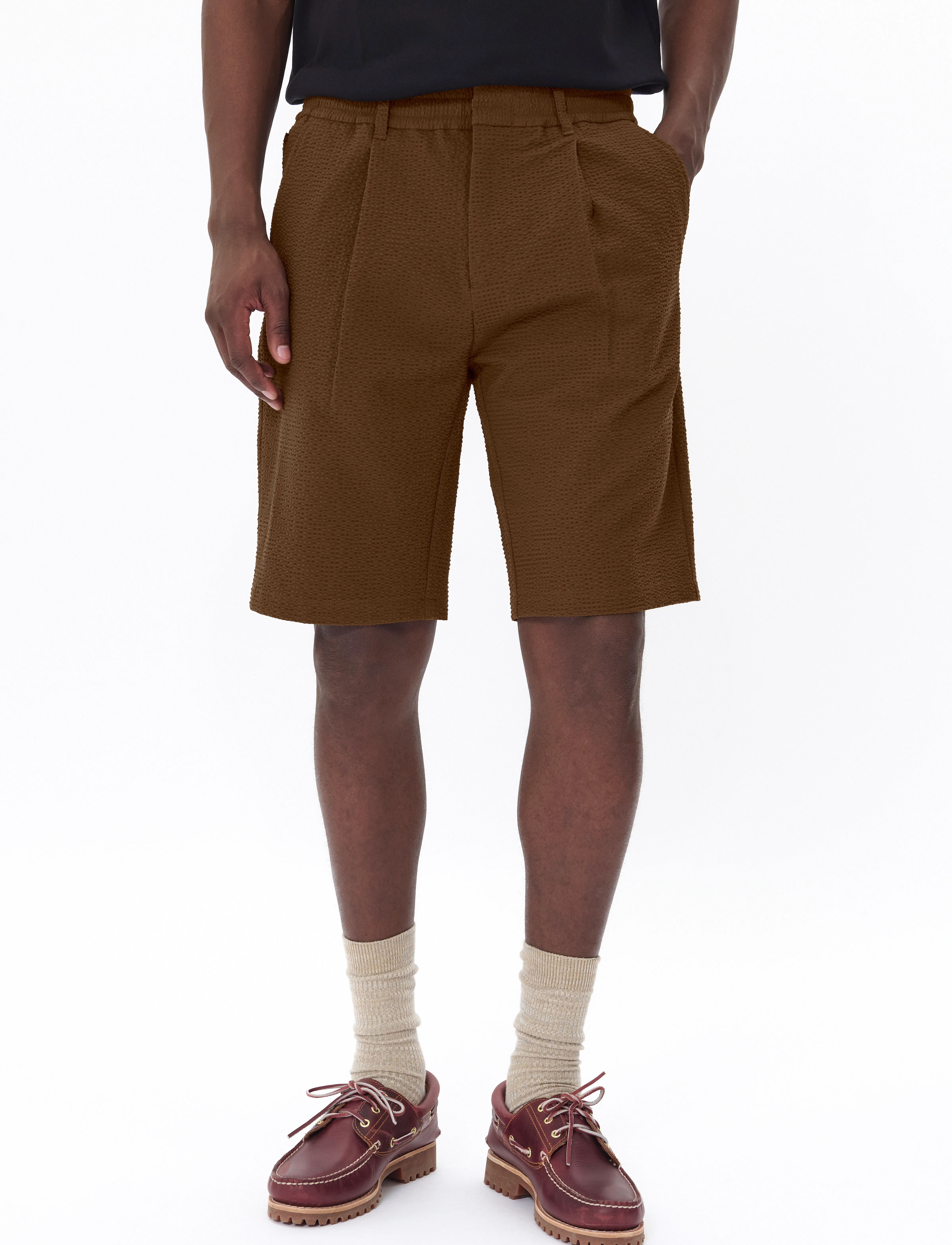 Matinique Mafisher Short, Mænd, Teksturerede Shorts, Brun, Str: 33
