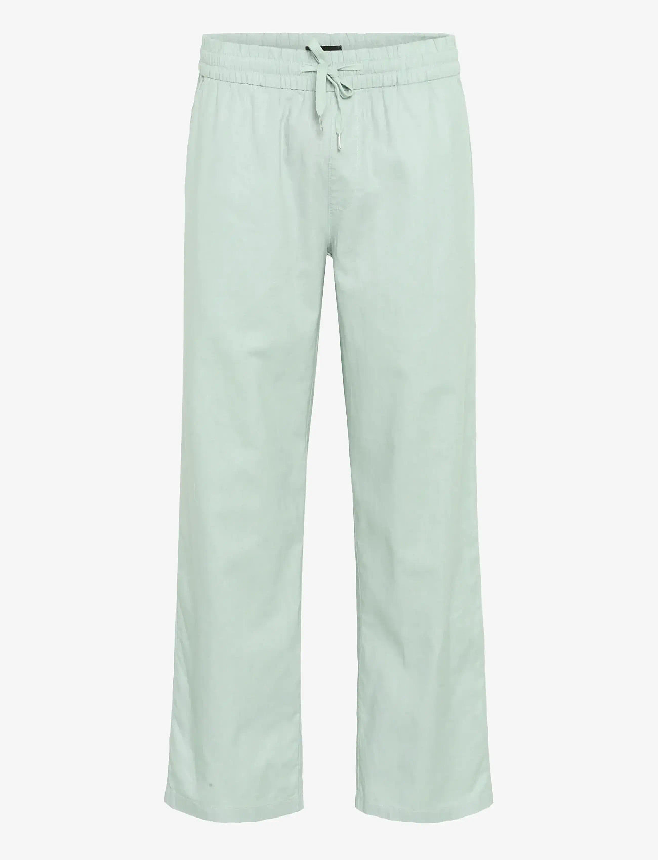 Matinique - MABarton Wide pants - hørbukser - aqua gray - 1