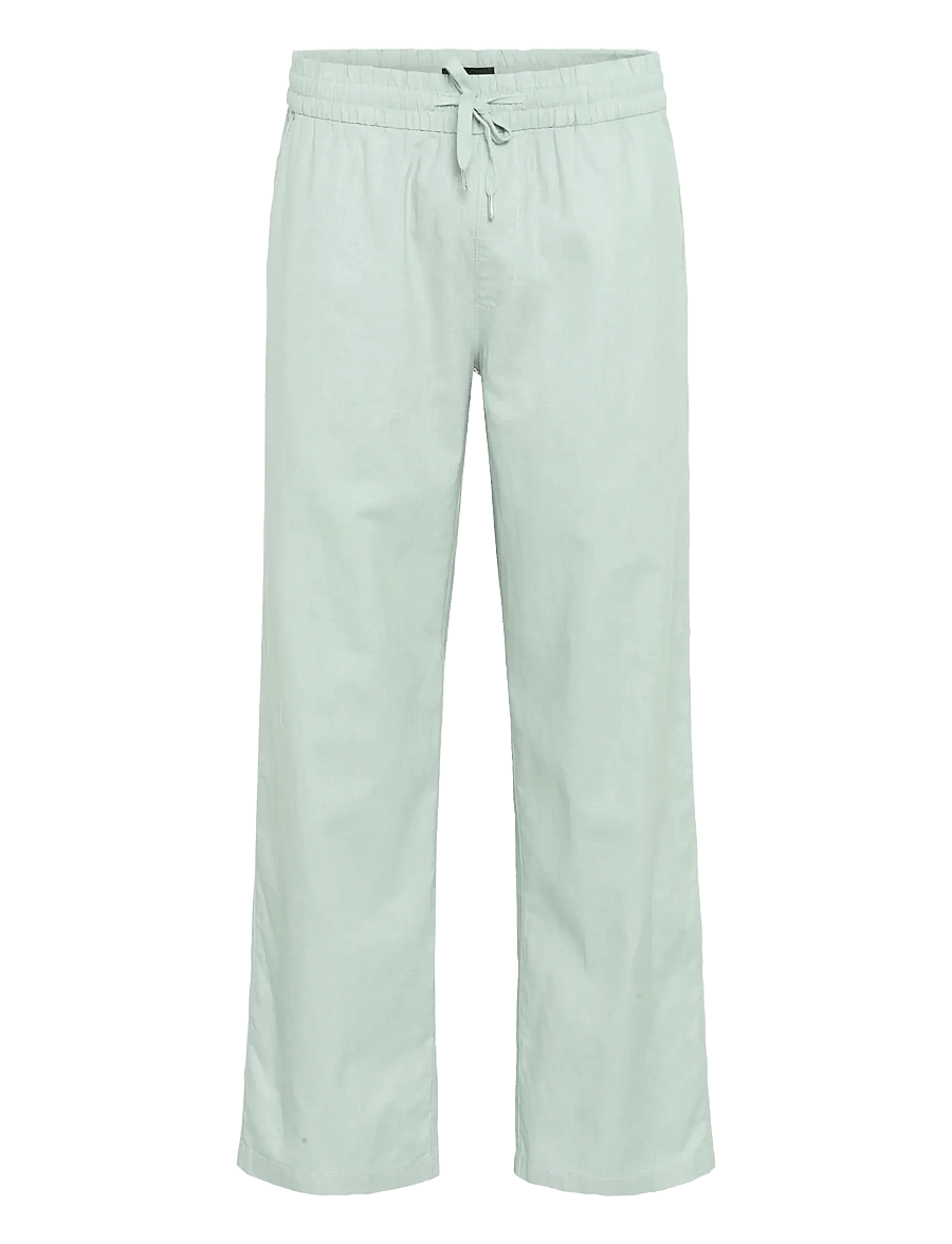 Matinique - MABarton Wide pants - hørbukser - aqua gray - 1