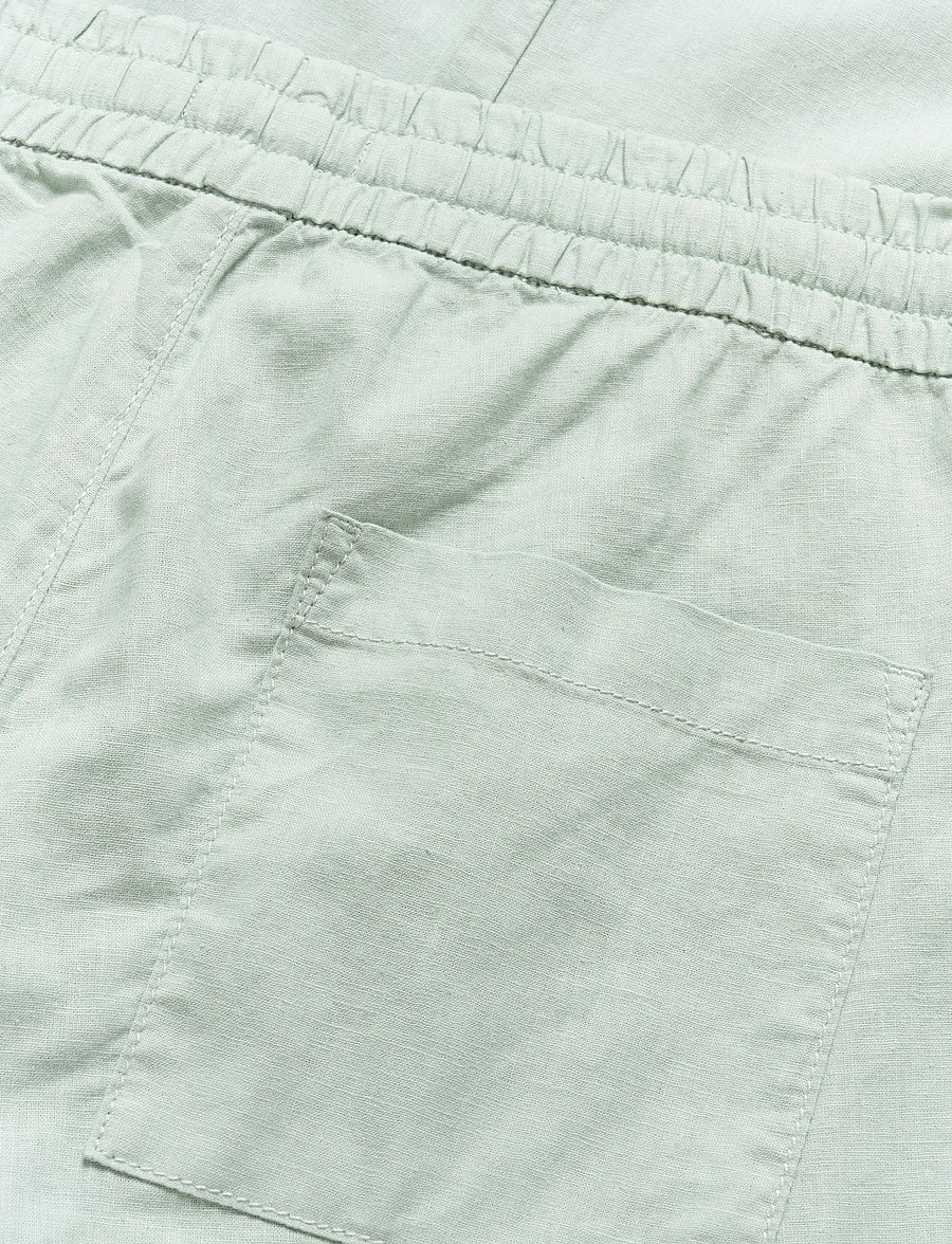 Matinique - MABarton Wide pants - hørbukser - aqua gray - 5