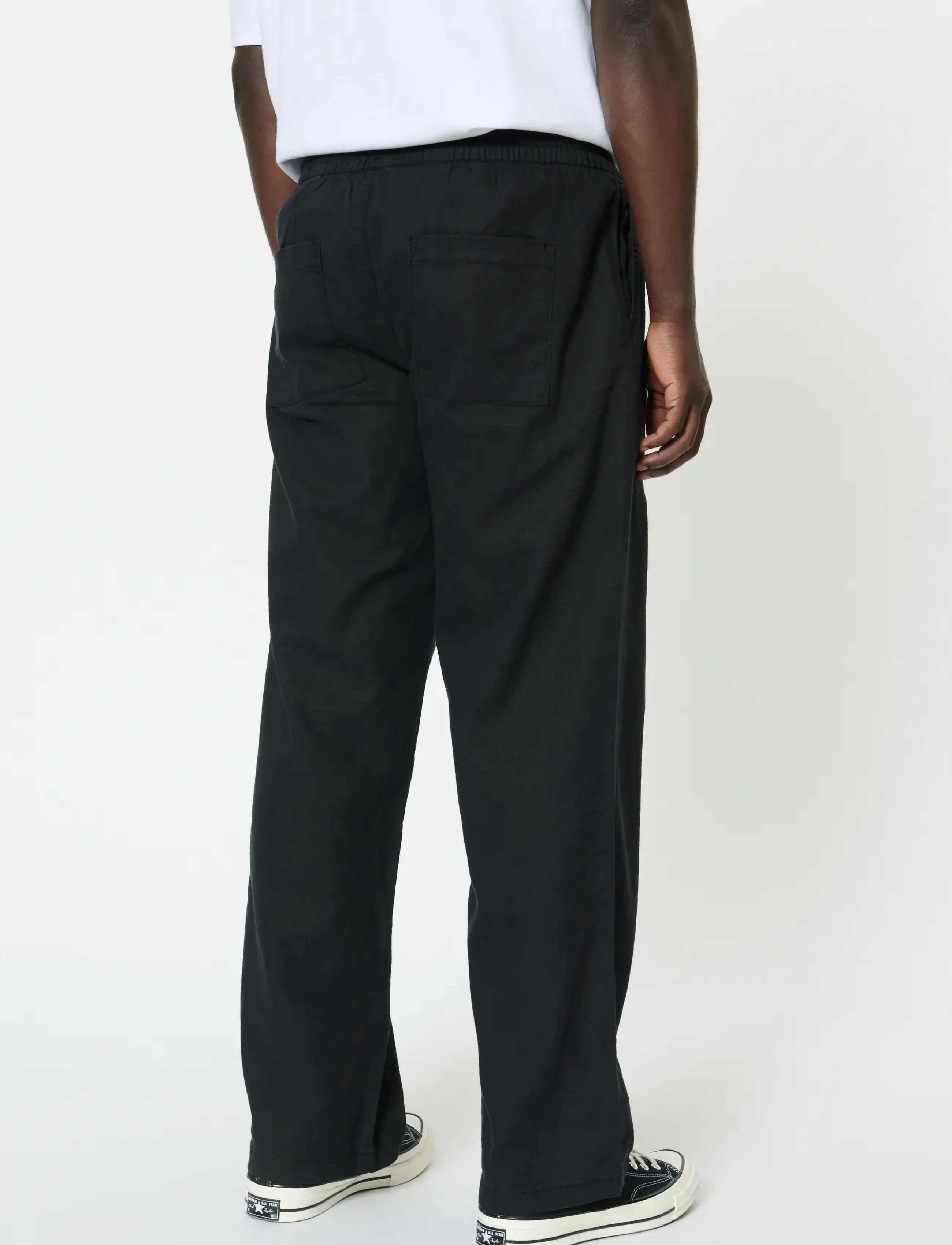 Matinique - MABarton Wide pants - hørbukser - black - 4