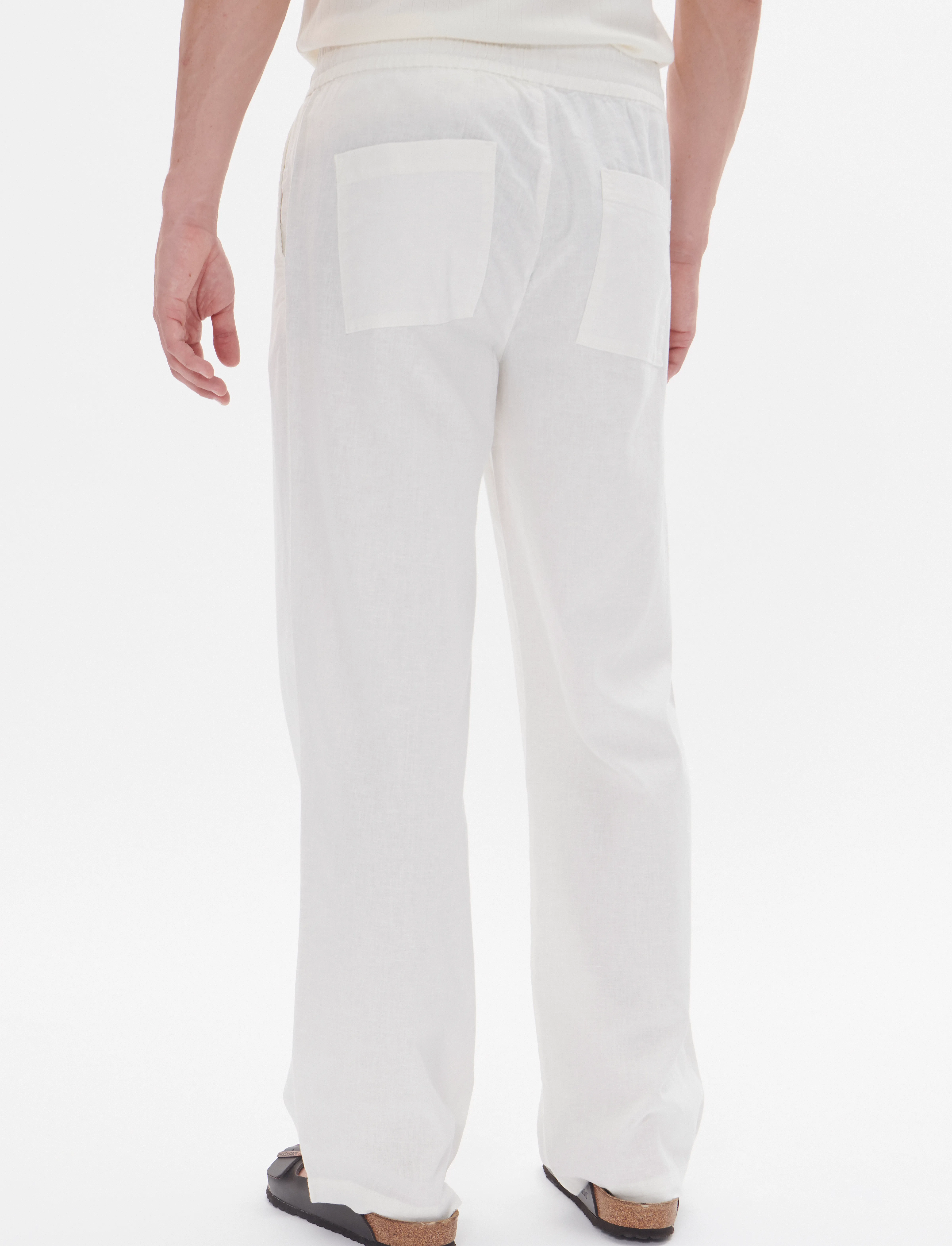 Matinique - MABarton Wide pants - hørbukser - broken white - 4